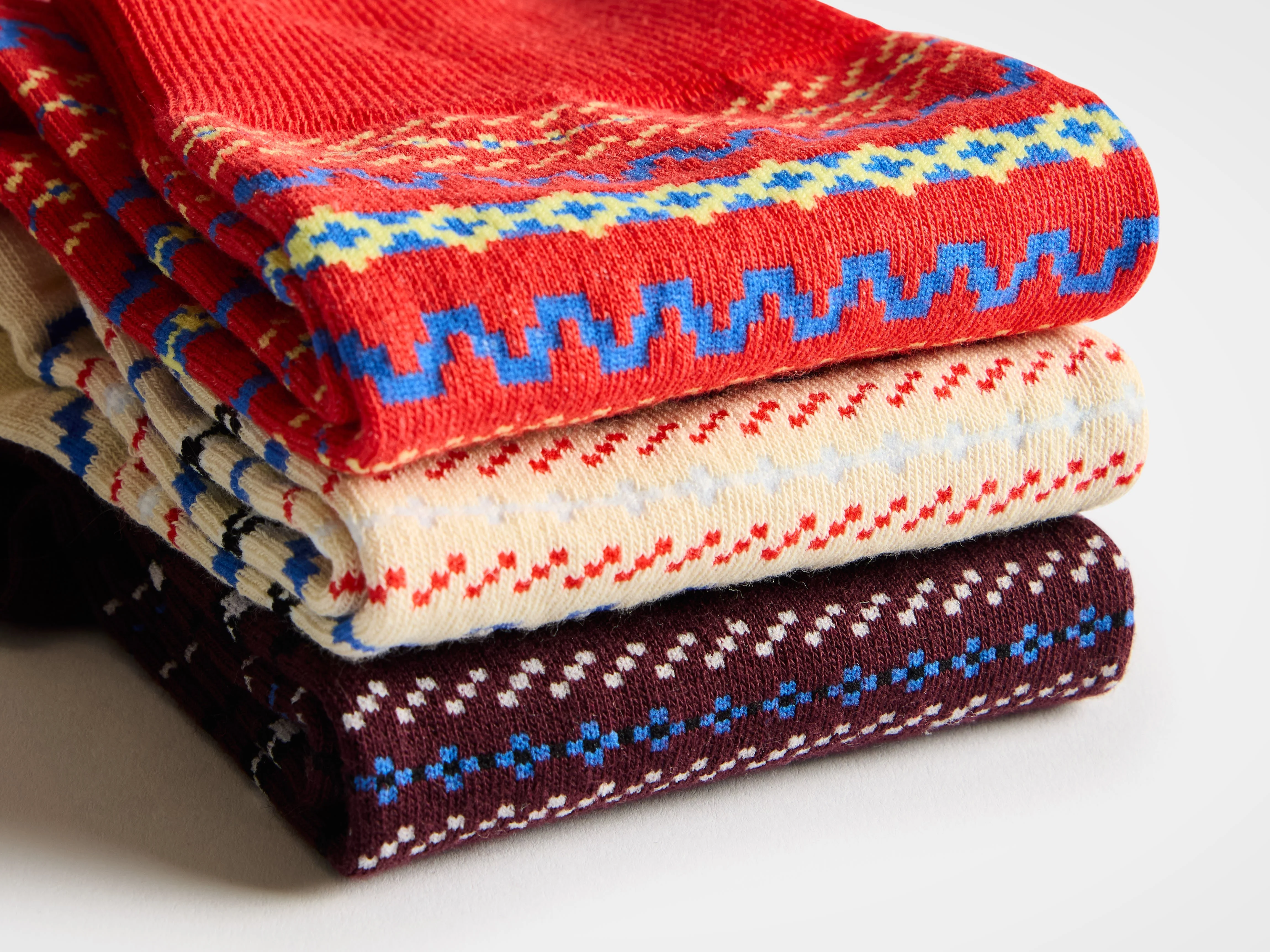 FAIRISLE SOCK IN IVORY - Image 3