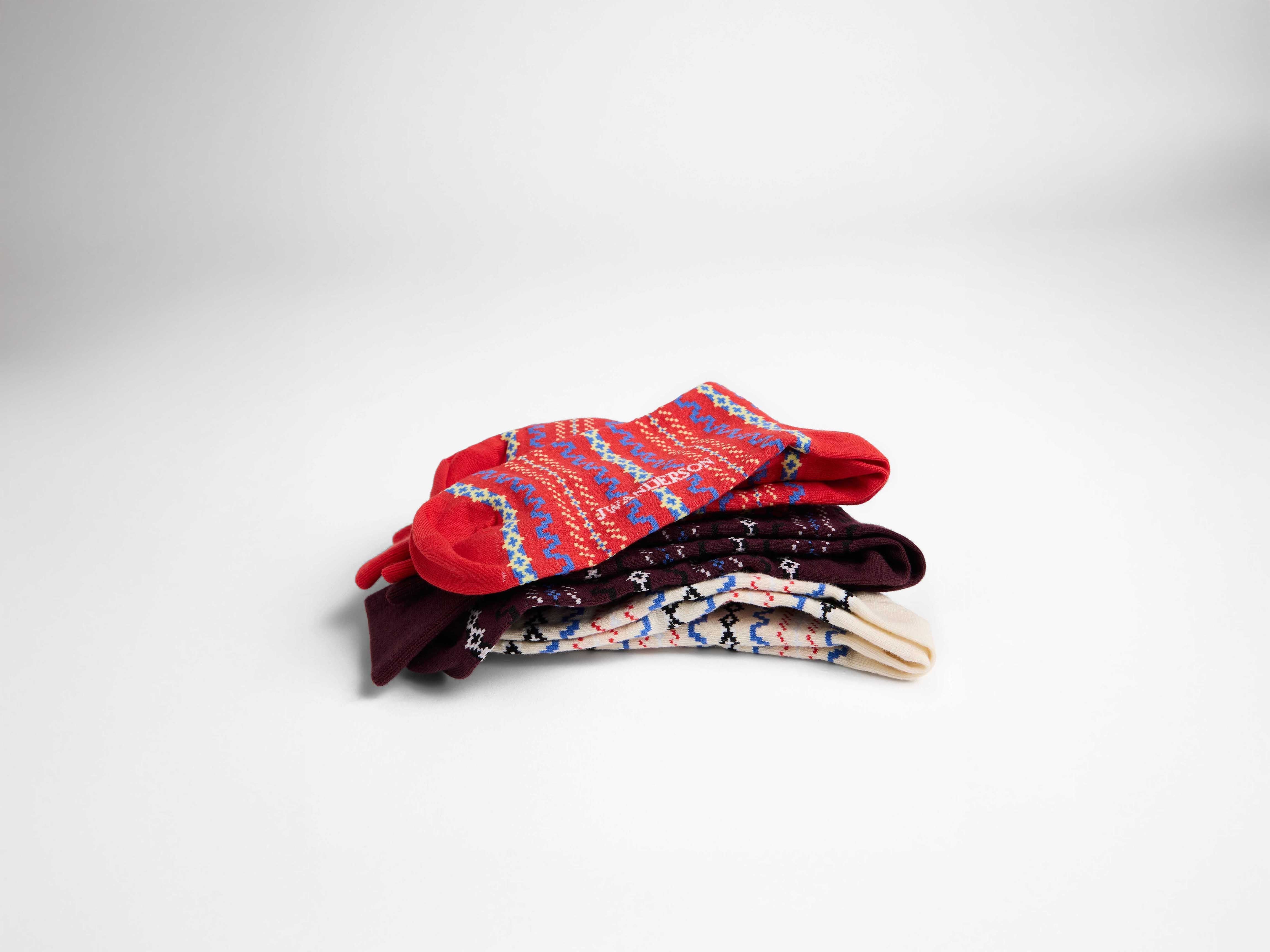 FAIRISLE SOCK IN IVORY - Image 5