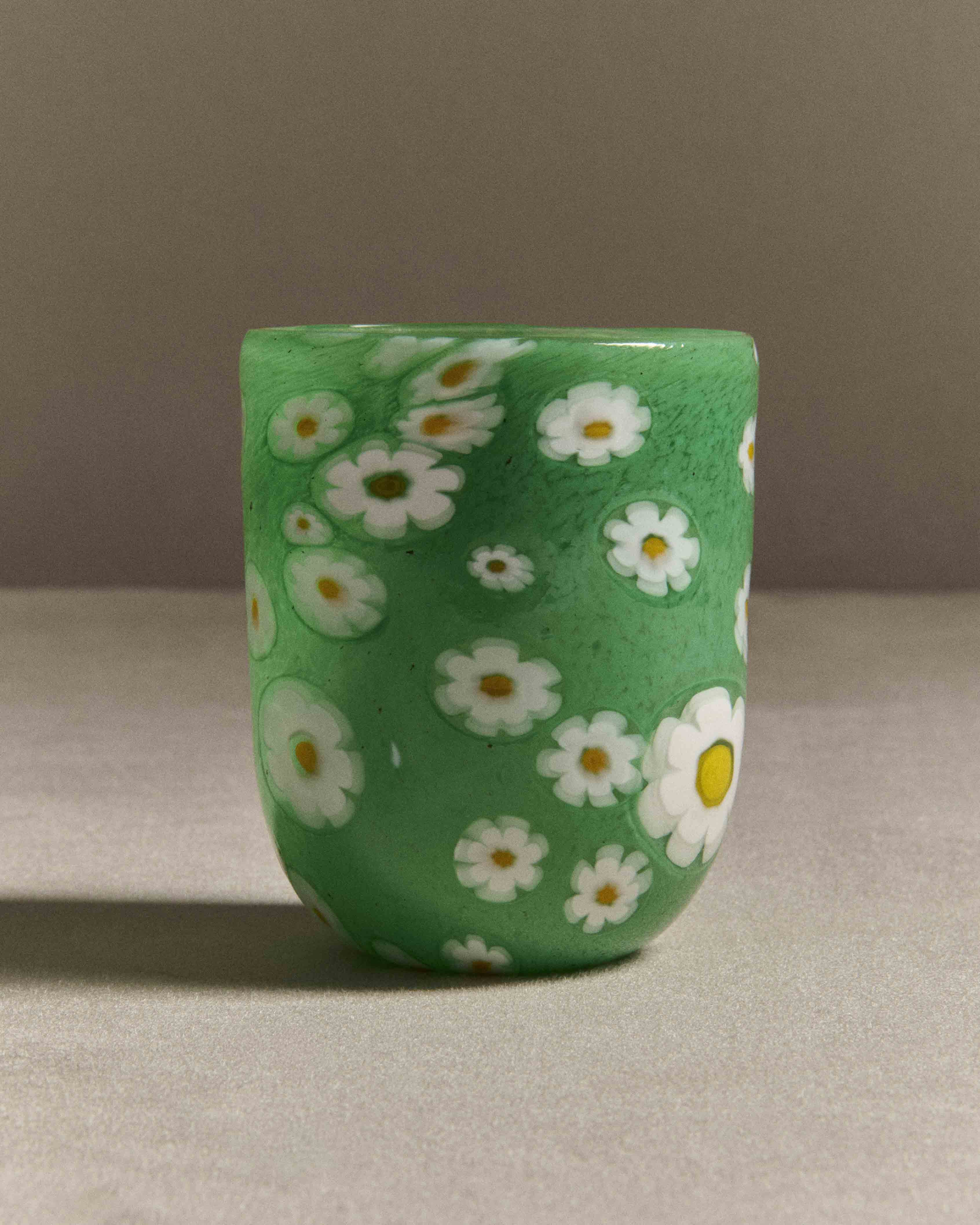 FULL MURRINA GLASS IN GREEN & WHITE - Image 3