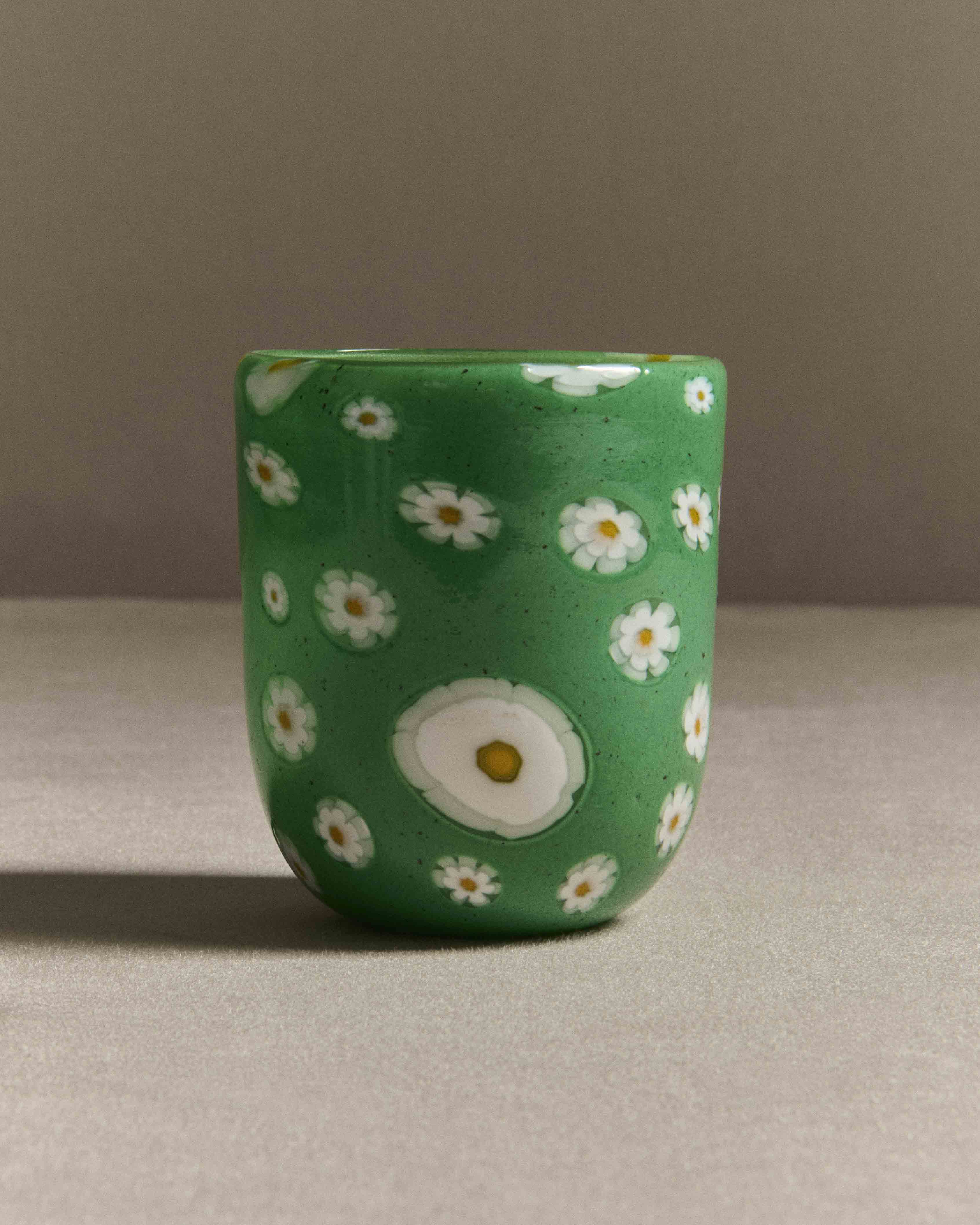 FULL MURRINA GLASS IN GREEN & WHITE - Image 6