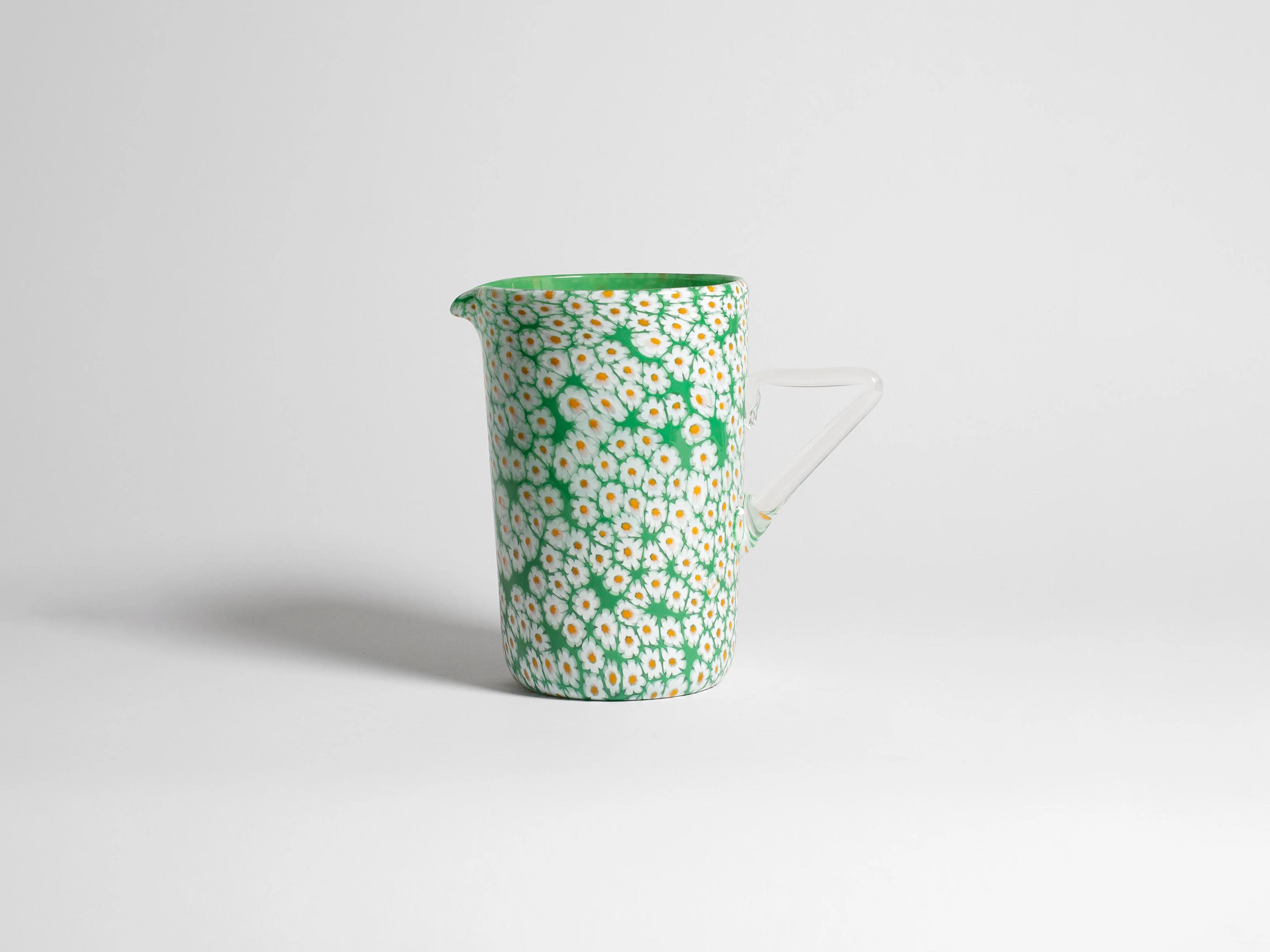 FULL MURRINA JUG IN WHITE & GREEN - Image 5