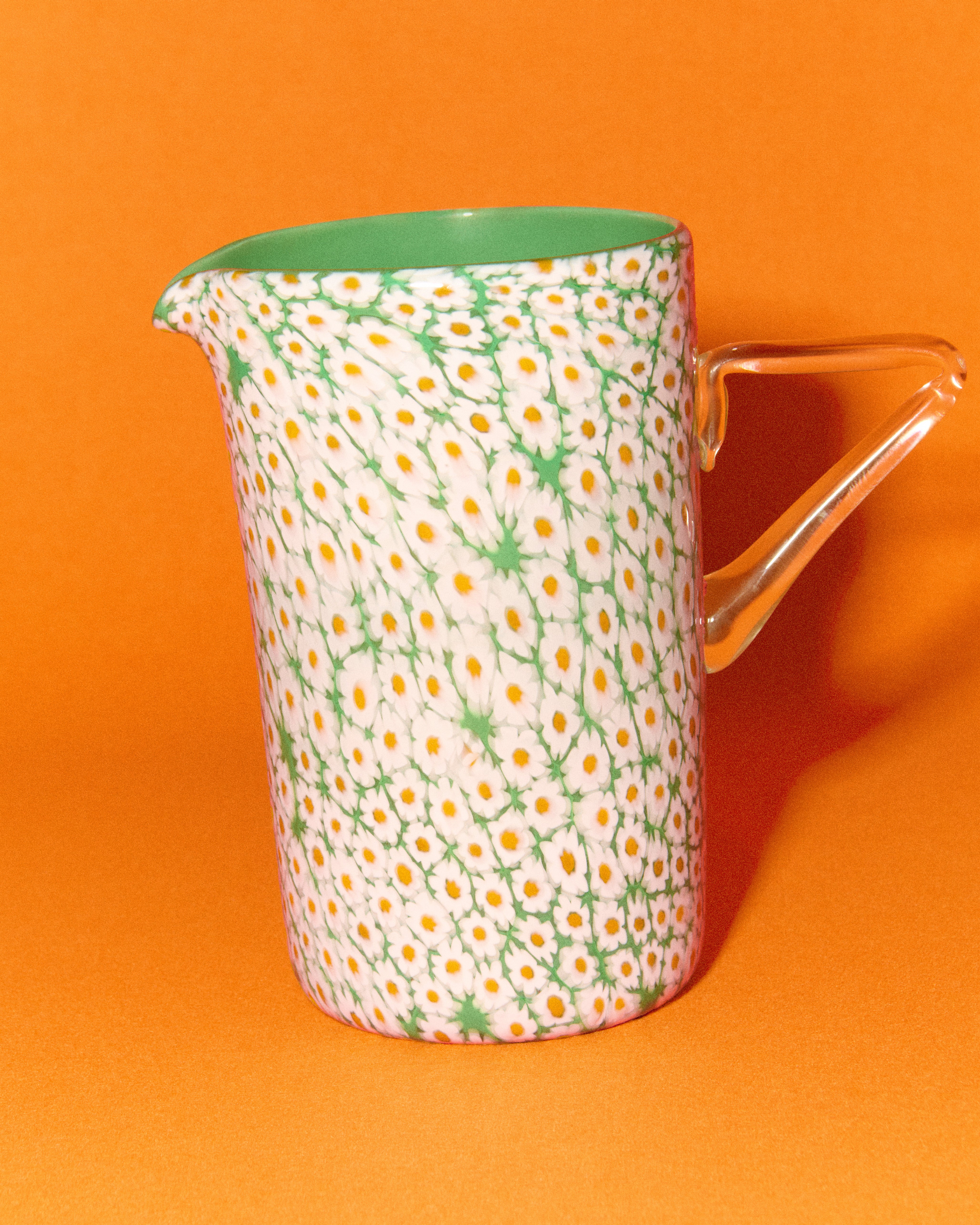 FULL MURRINA JUG IN WHITE & GREEN - Image 7