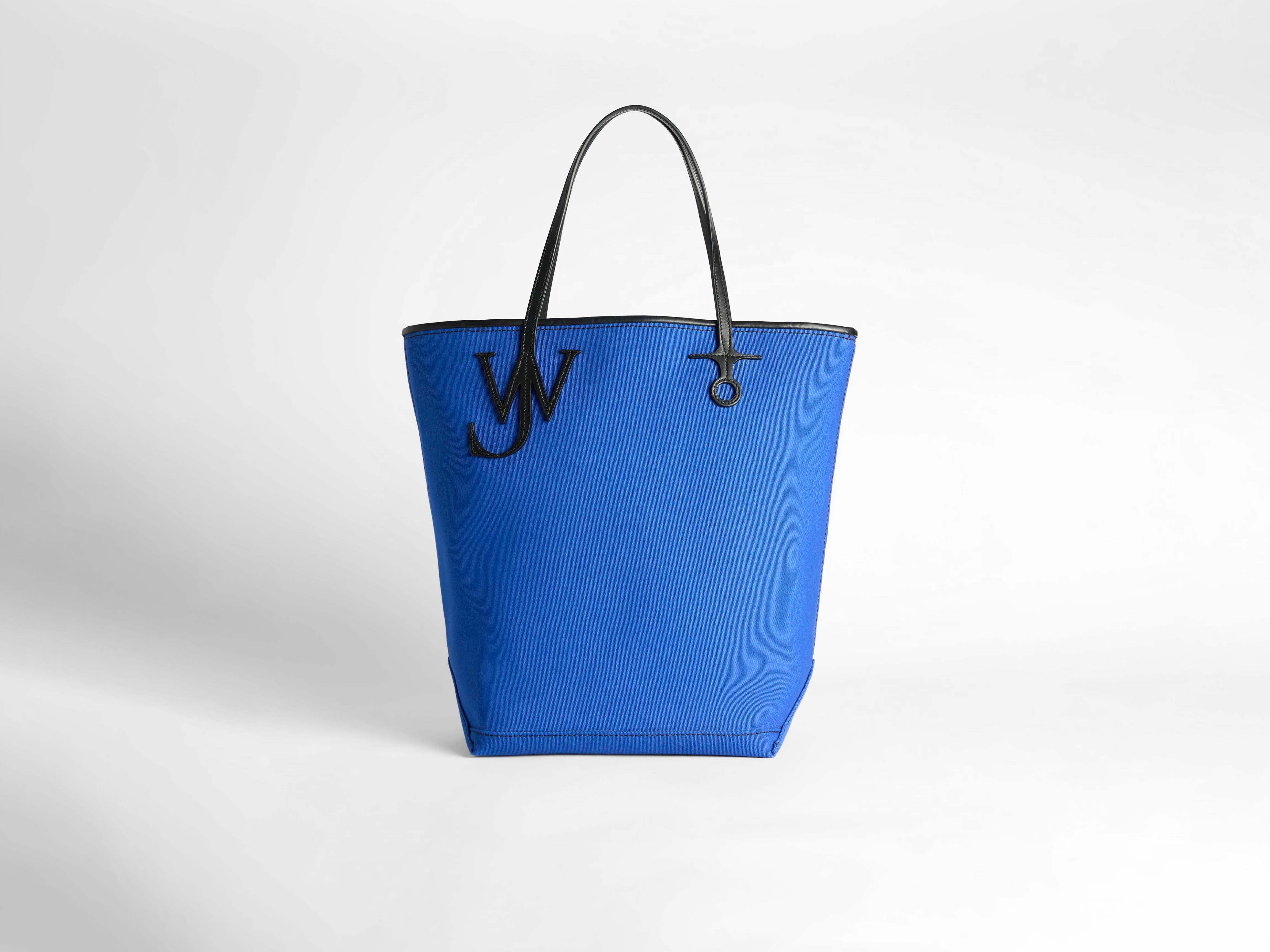 LARGE ANCHOR CANVAS & LEATHER TOTE IN BLUE - Image 5