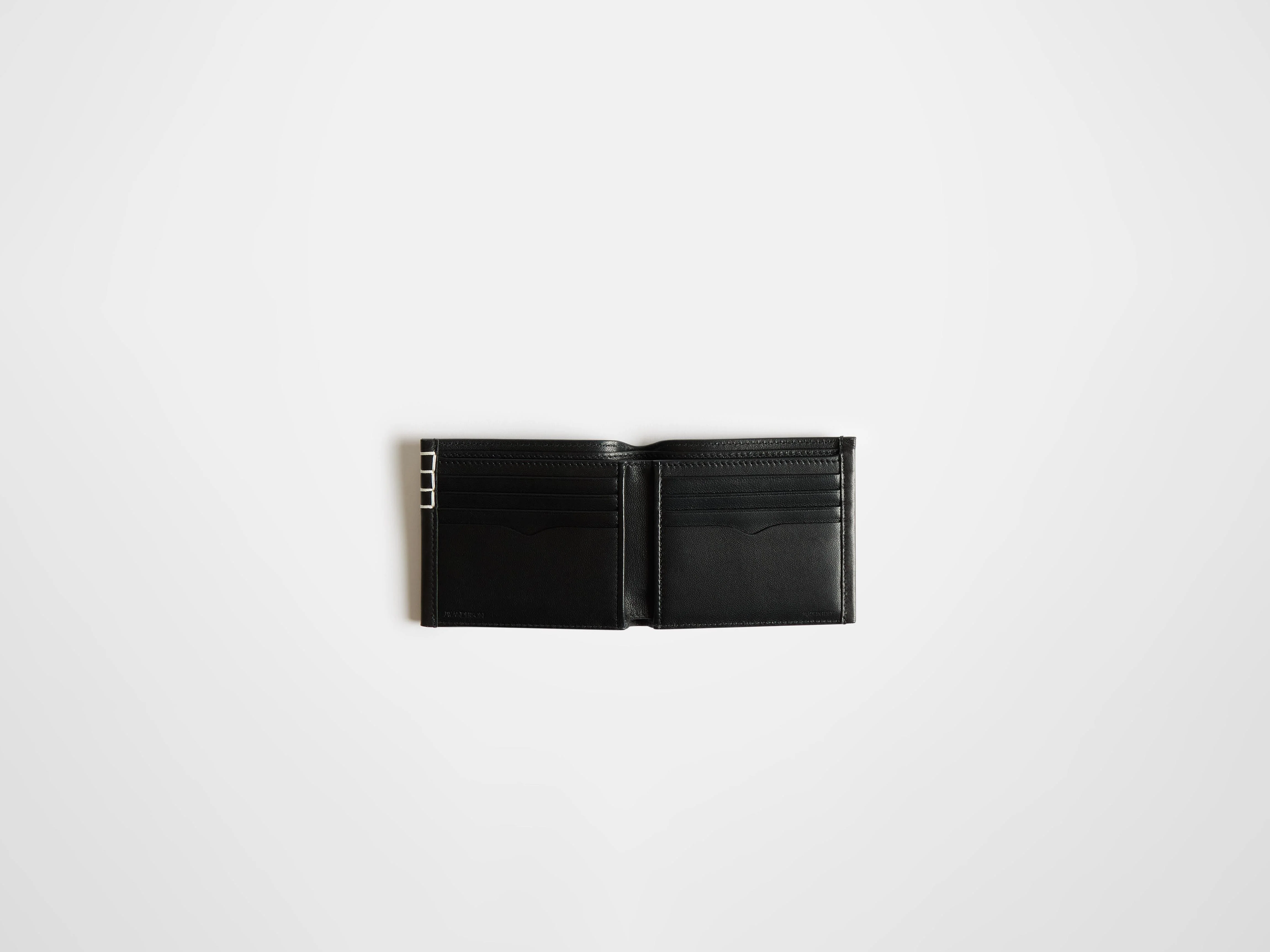 LEATHER LOAFER BI-FOLD WALLET IN BLACK - Image 3