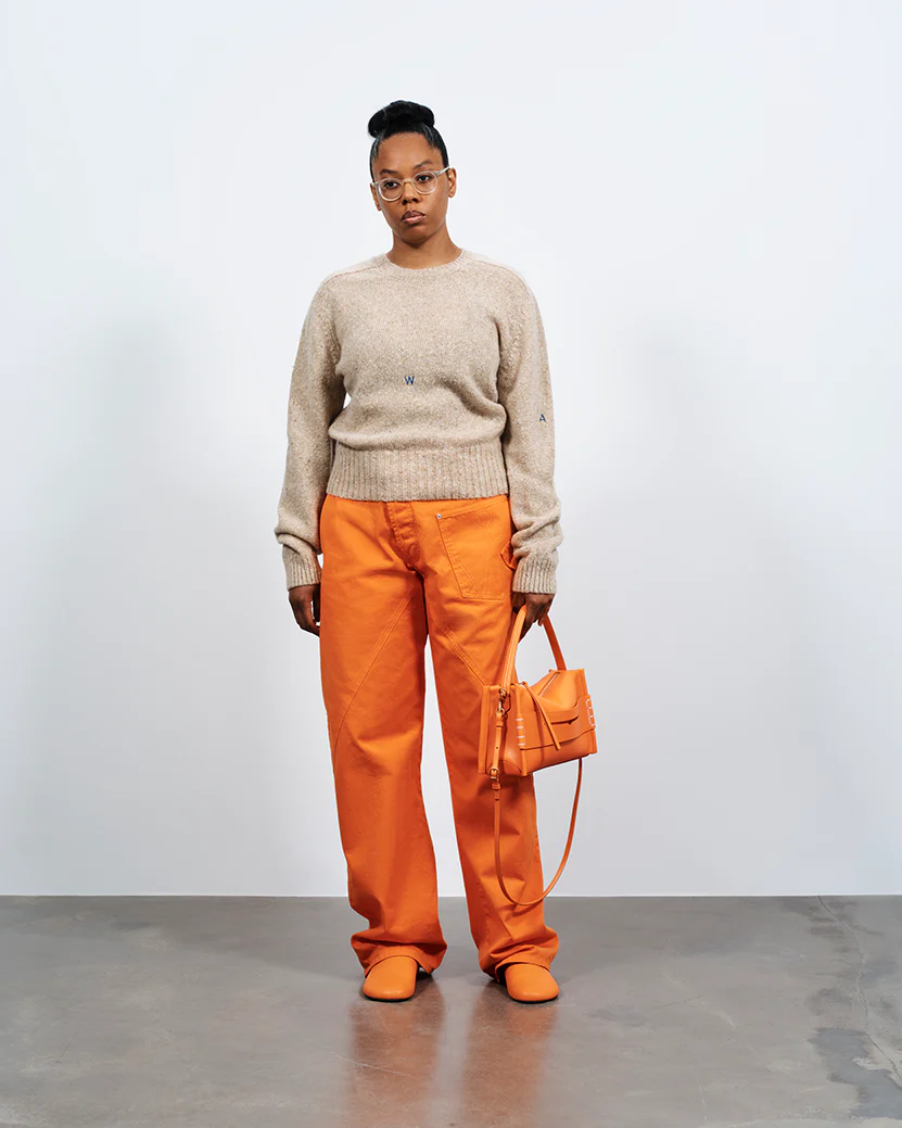 LOAFER BAG IN BRIGHT ORANGE LEATHER - Image 4