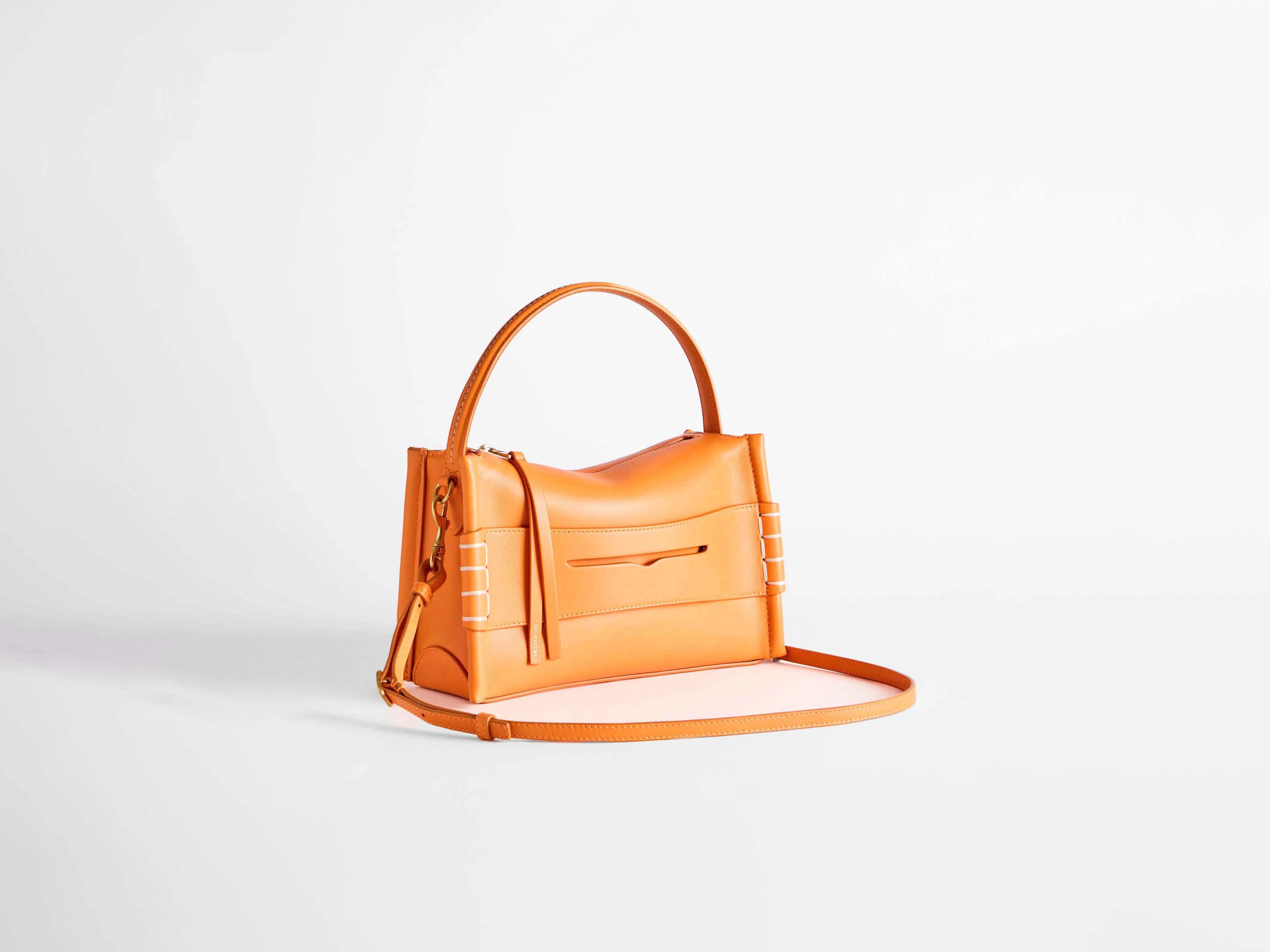 LOAFER BAG IN BRIGHT ORANGE LEATHER - Image 5