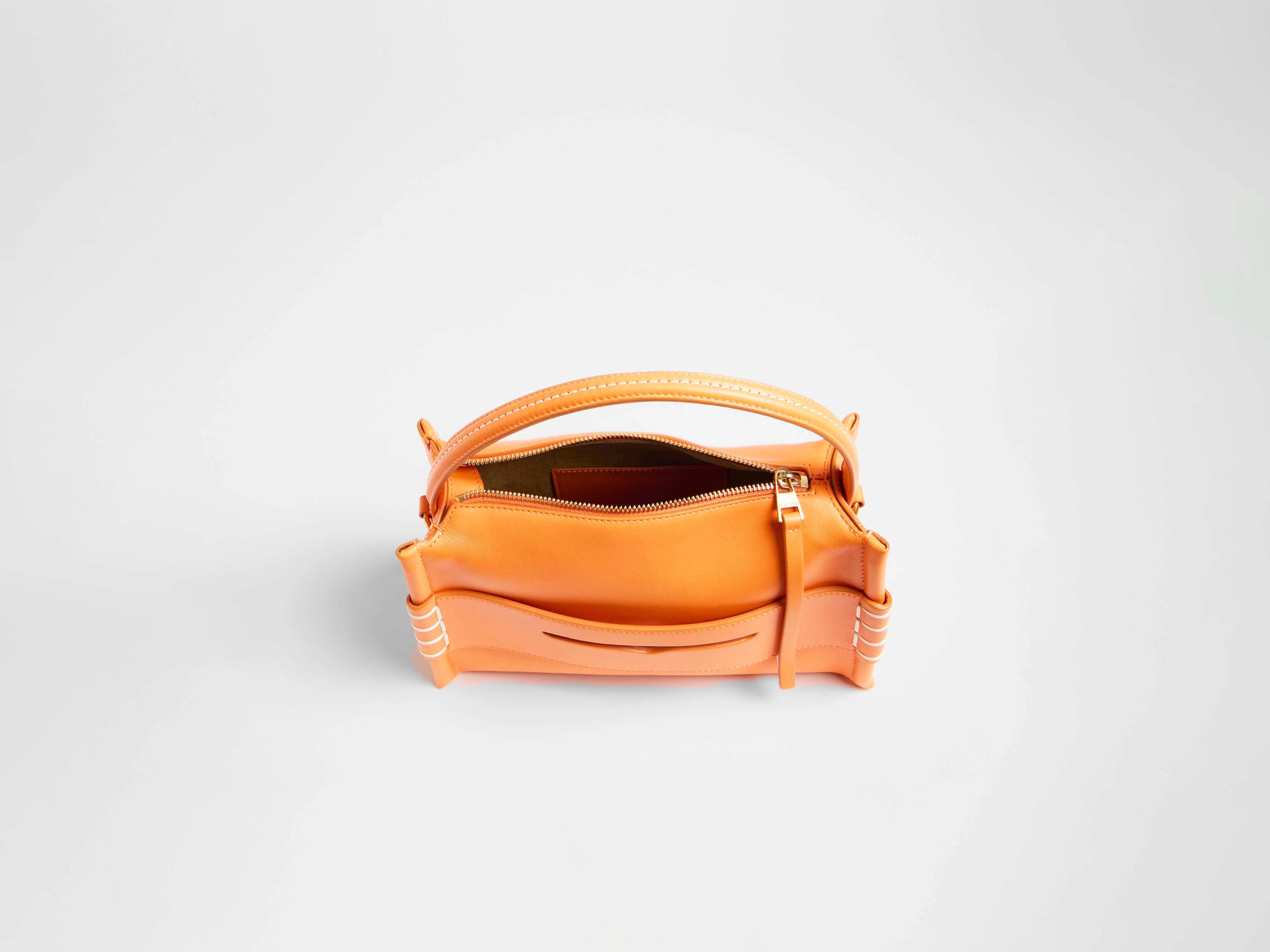 LOAFER BAG IN BRIGHT ORANGE LEATHER - Image 6