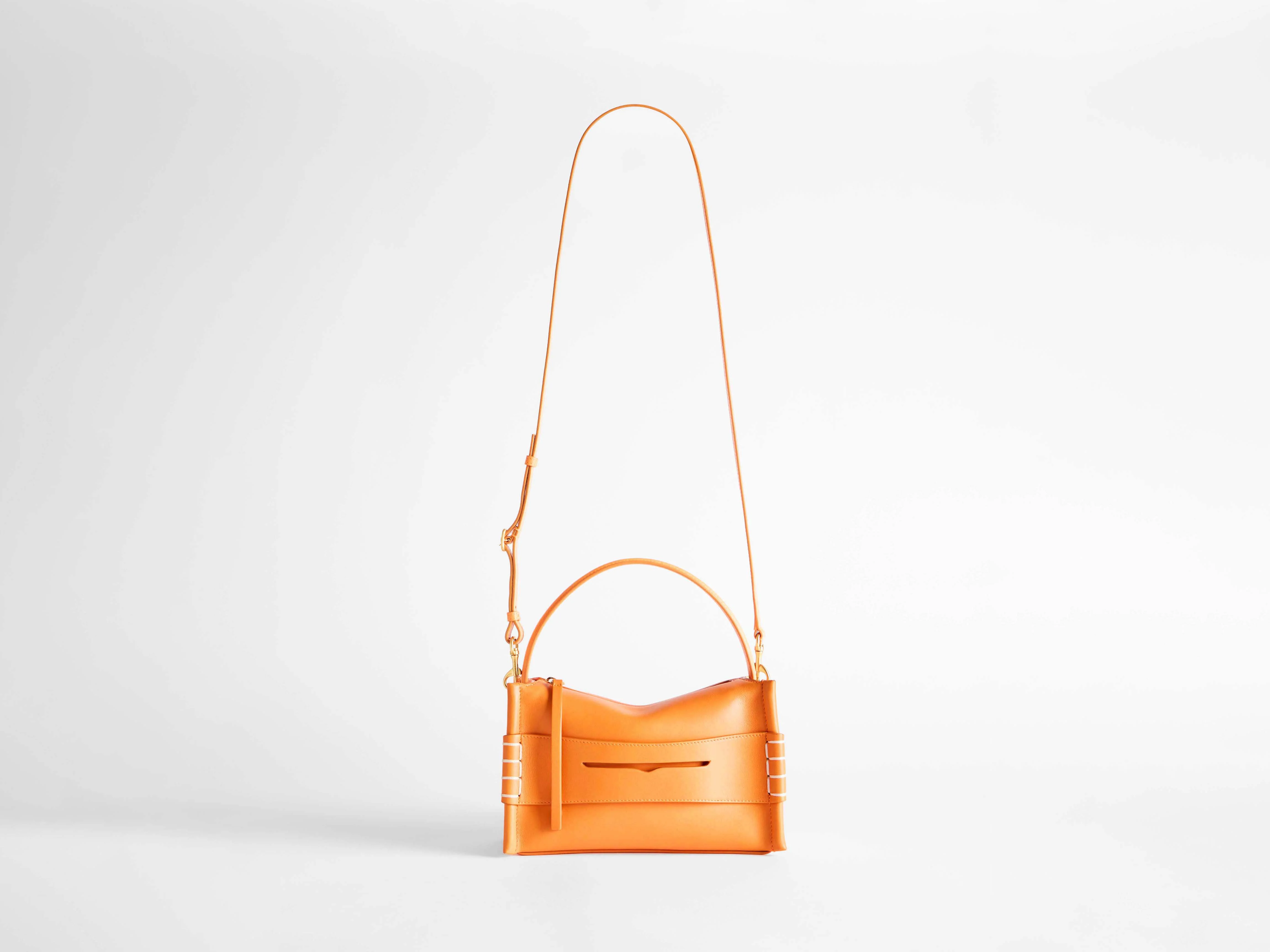 LOAFER BAG IN BRIGHT ORANGE LEATHER - Image 8
