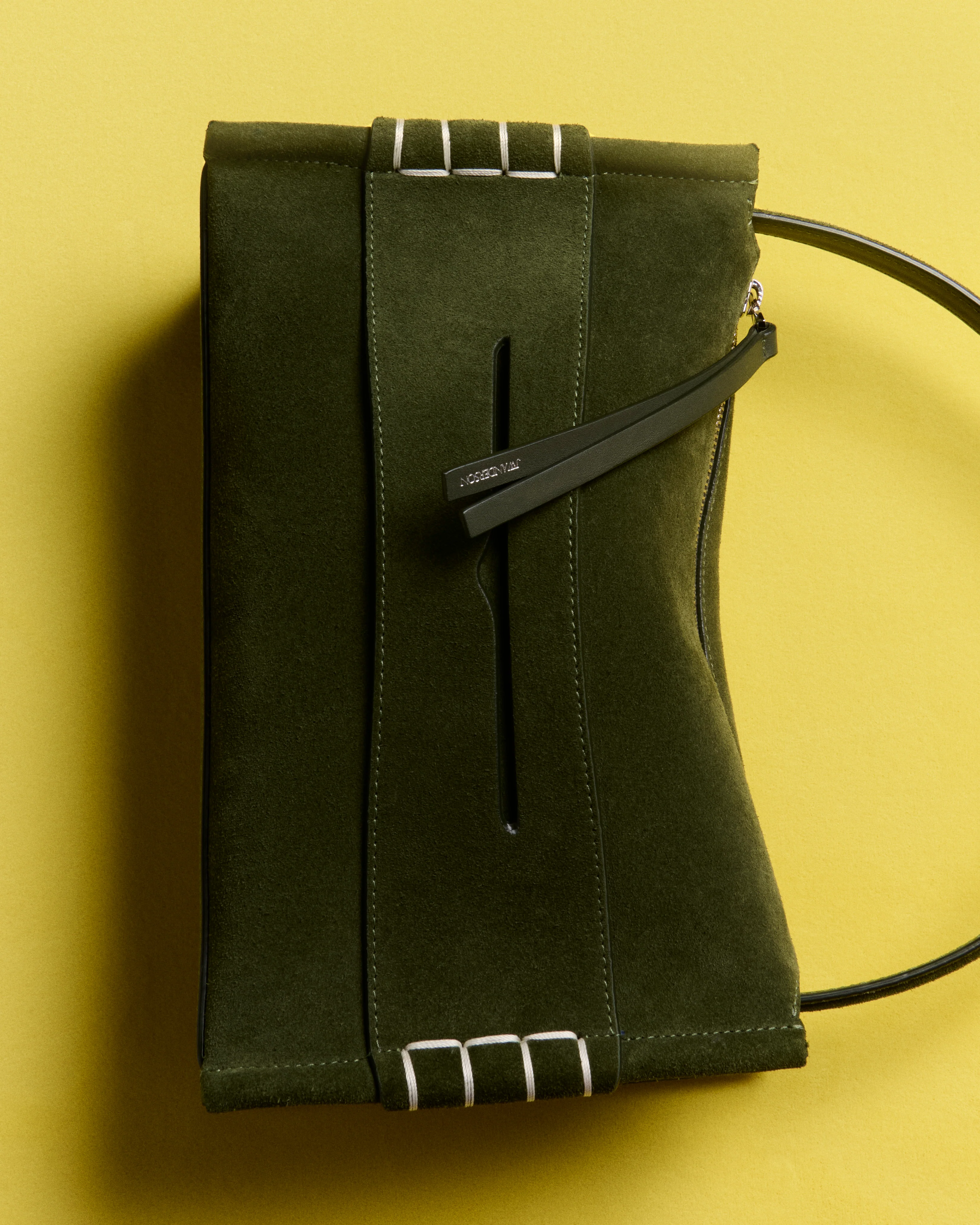 LOAFER BAG IN KHAKI SUEDE - Image 7