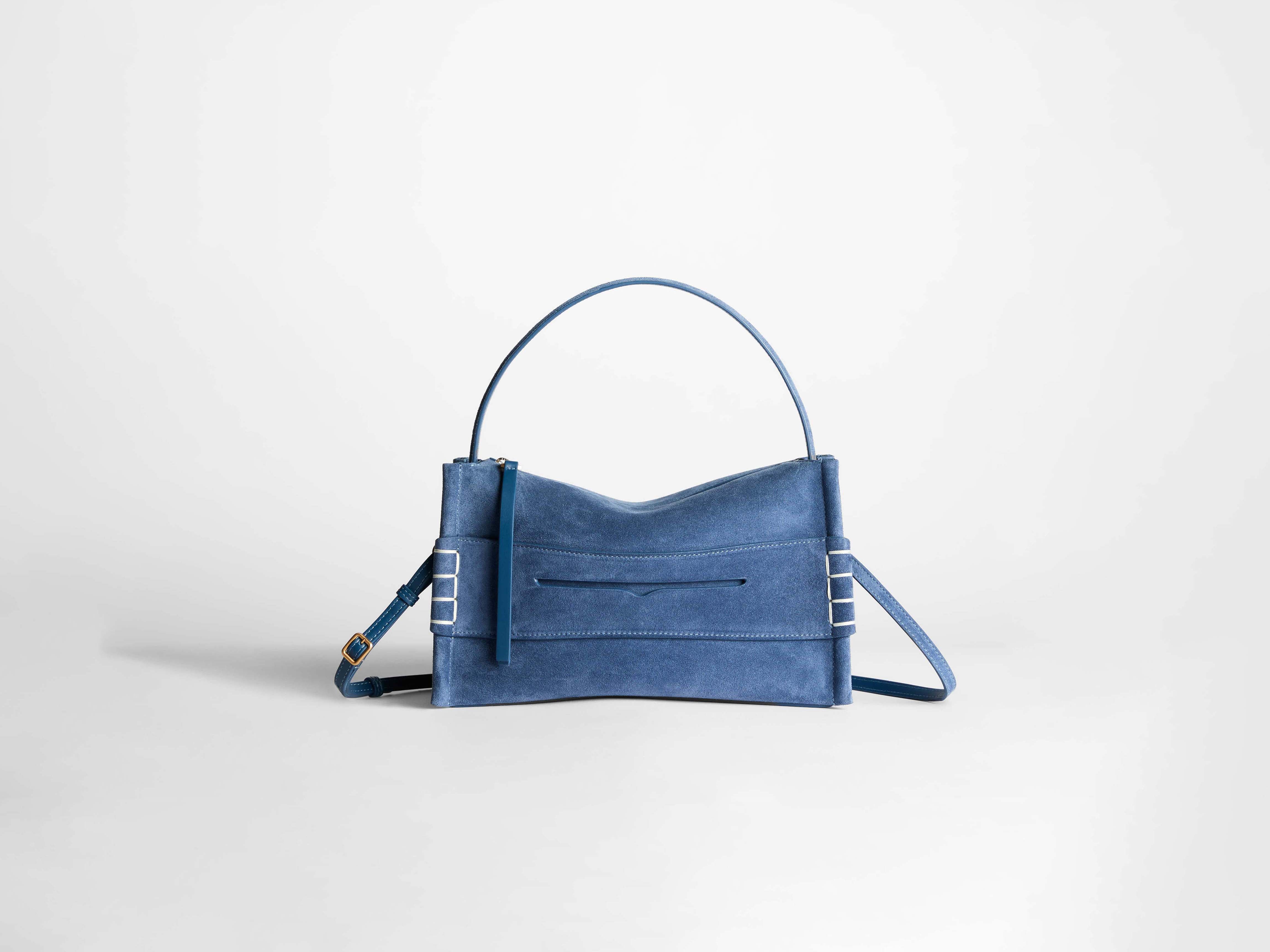 LOAFER BAG IN MID BLUE SUEDE - Image 5