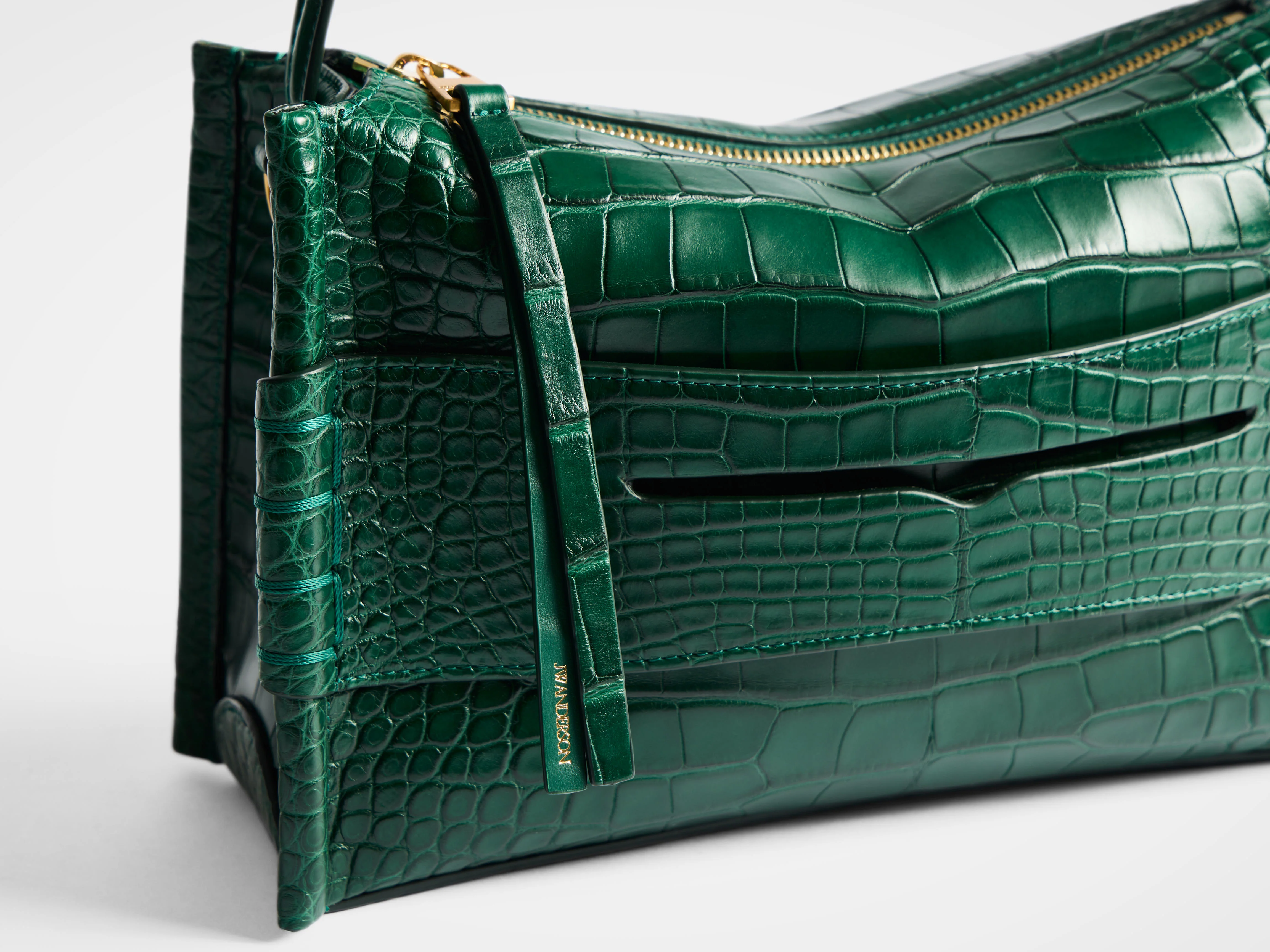 LOAFER BAG IN PINE GREEN ALLIGATOR LEATHER - Image 4