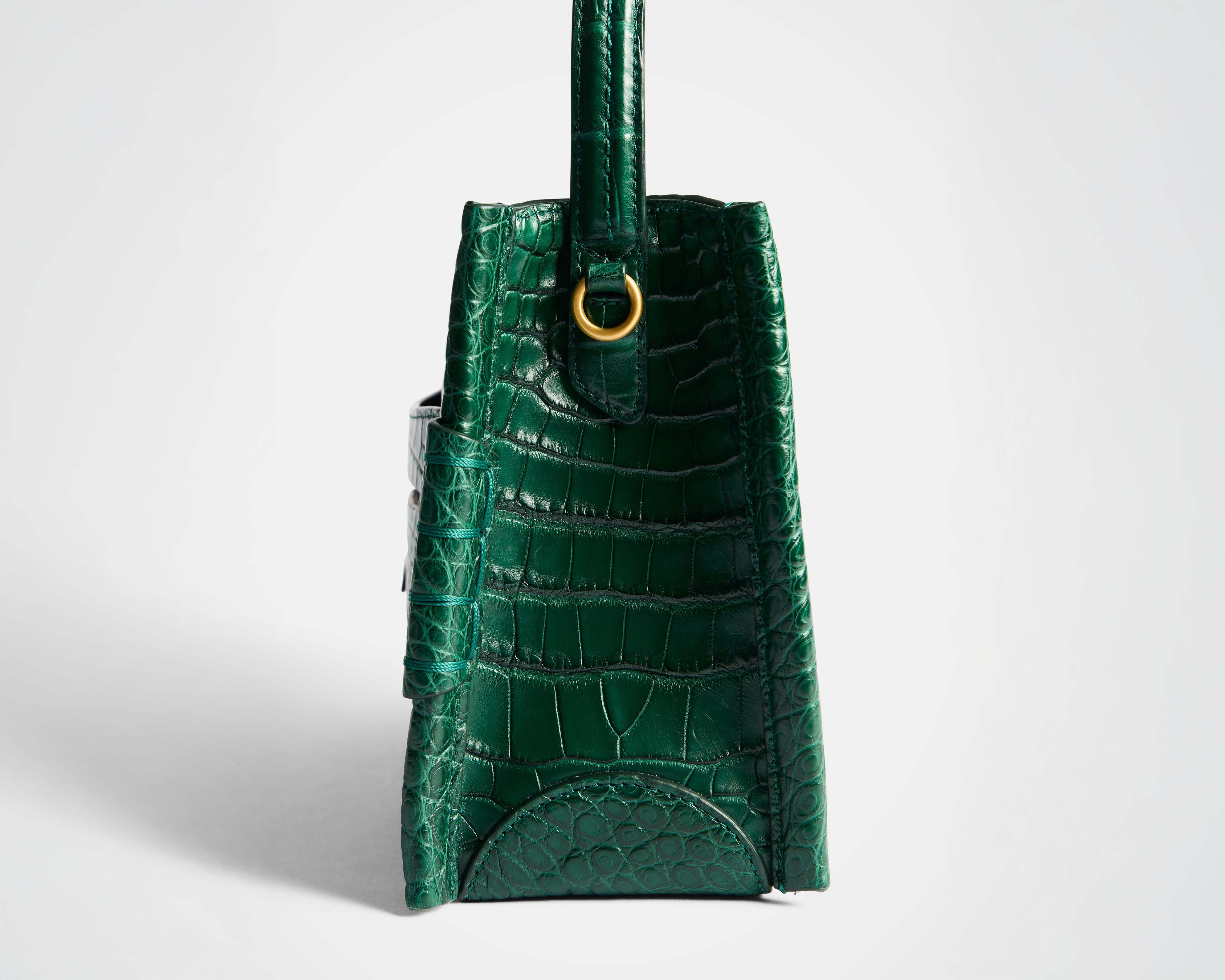LOAFER BAG IN PINE GREEN ALLIGATOR LEATHER - Image 7