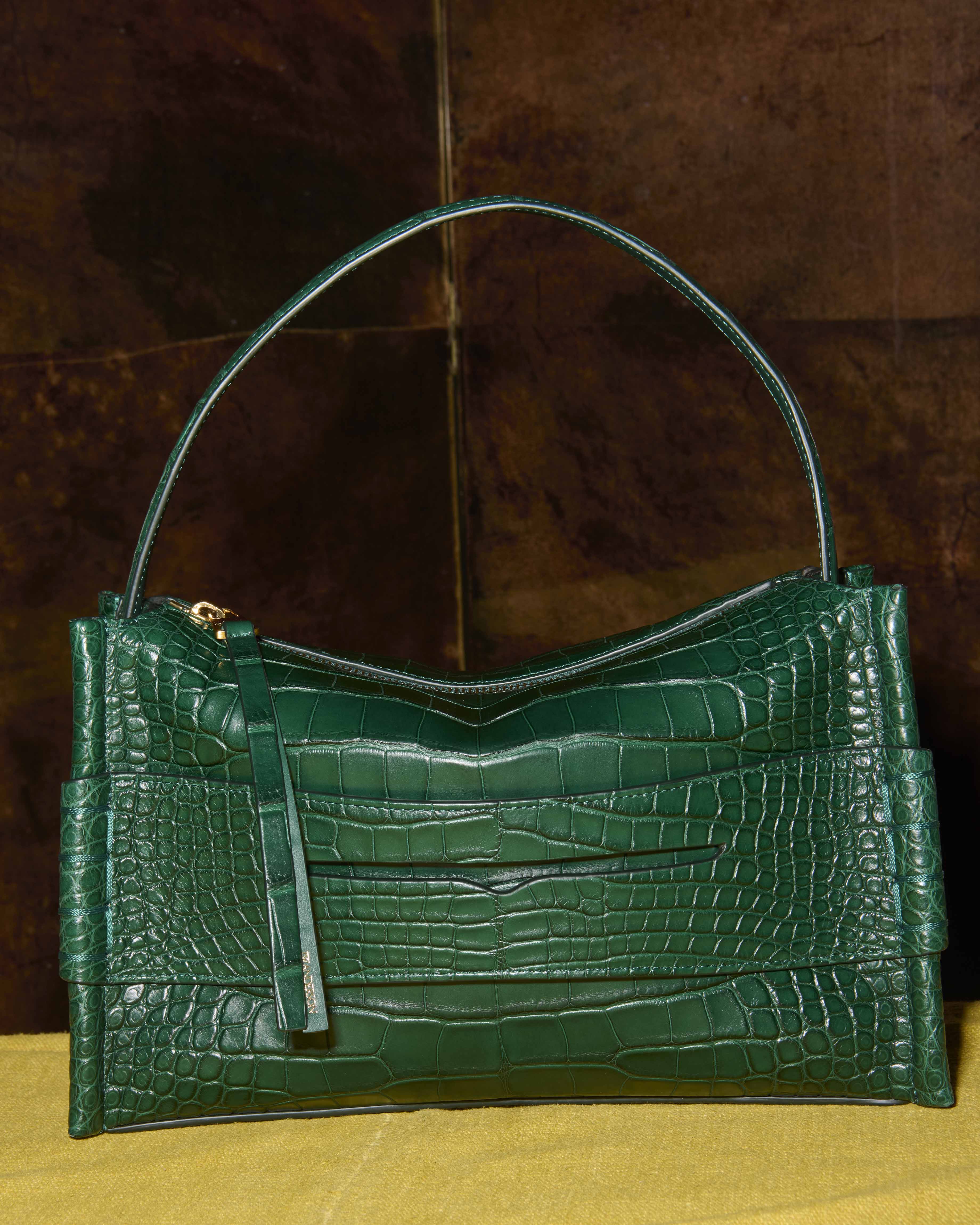 LOAFER BAG IN PINE GREEN ALLIGATOR LEATHER - Image 8