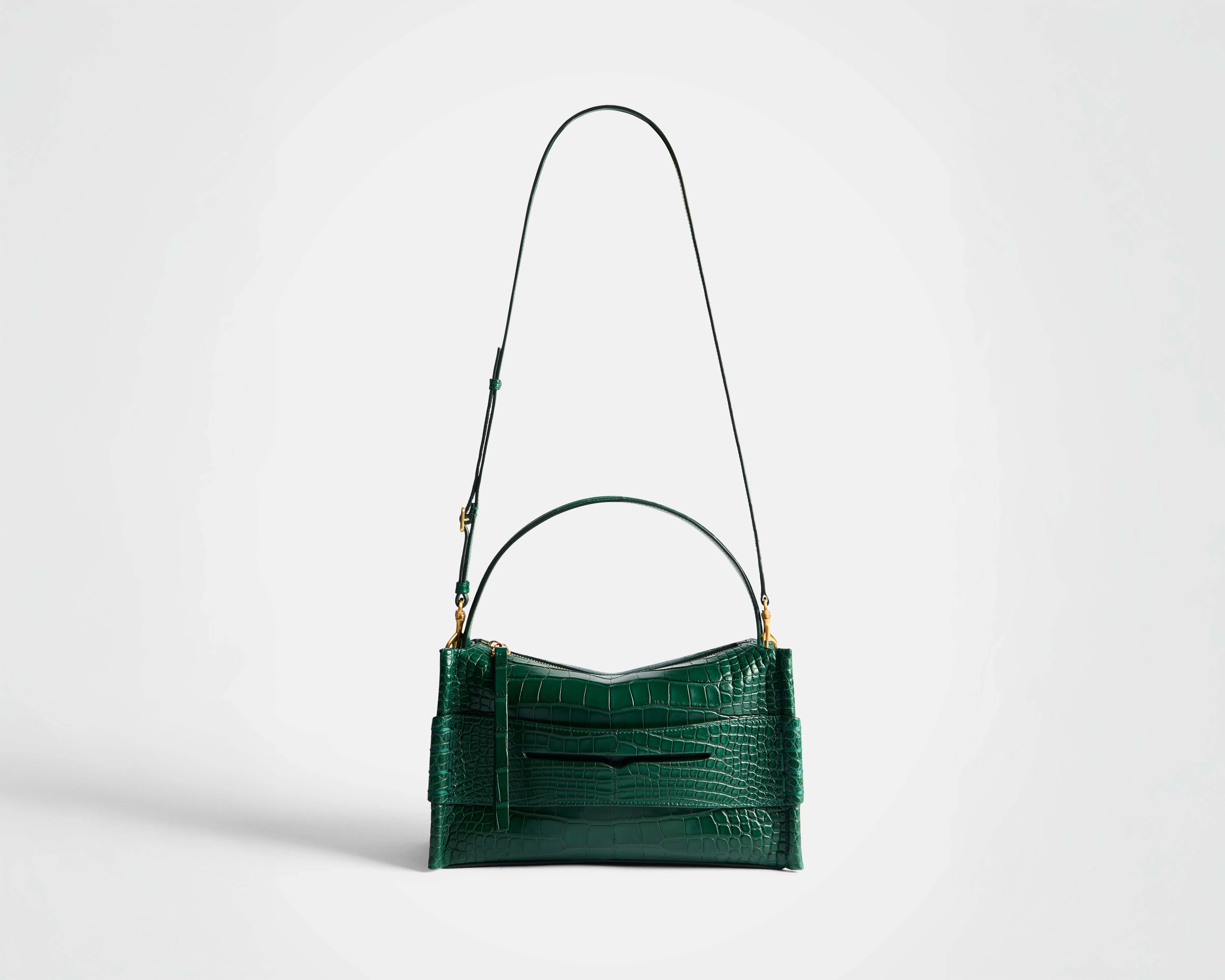 LOAFER BAG IN PINE GREEN ALLIGATOR LEATHER - Image 9