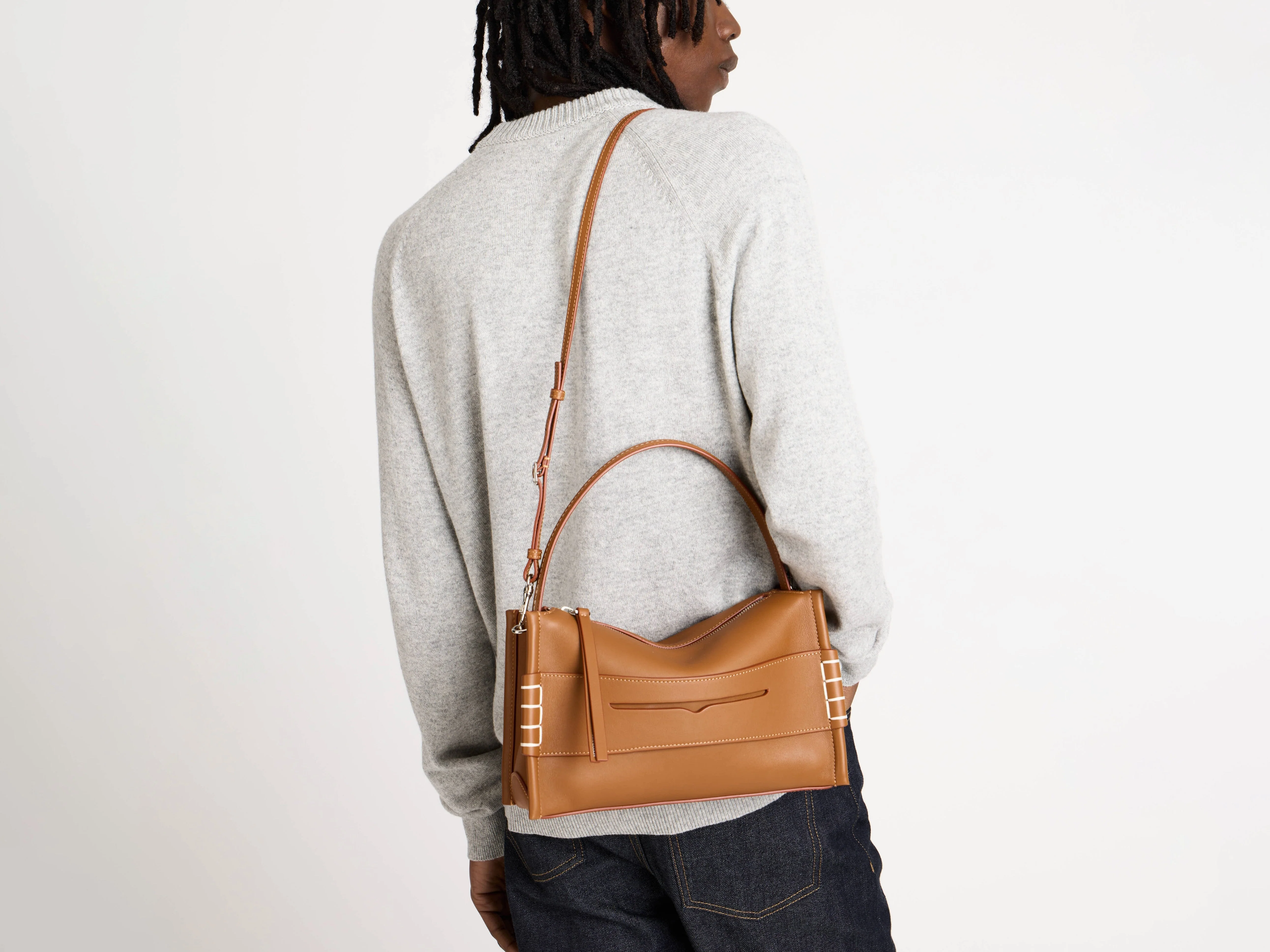 LOAFER BAG IN TAN LEATHER - Image 4