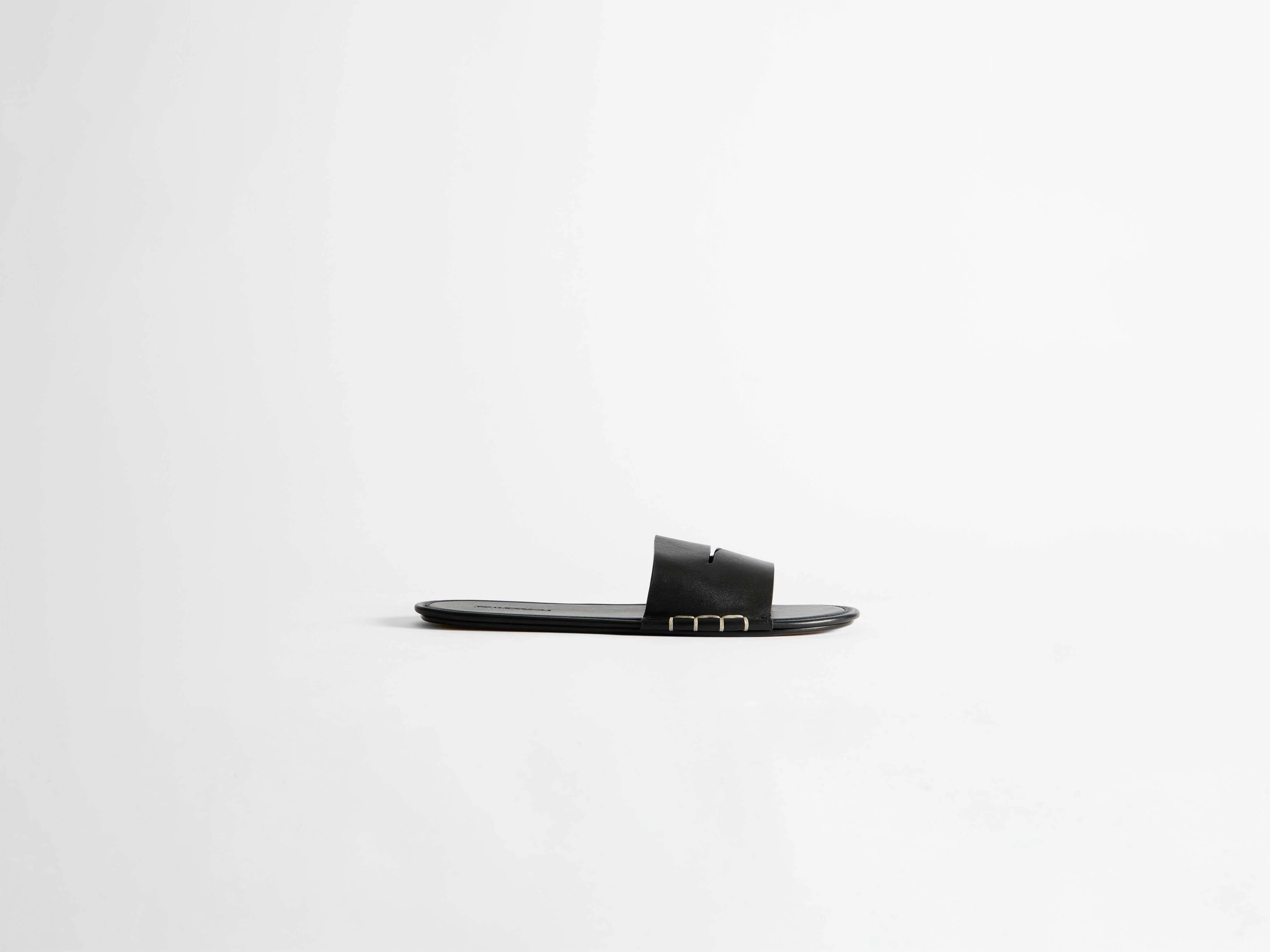MENS LOAFER SLIDES IN BLACK - Image 4