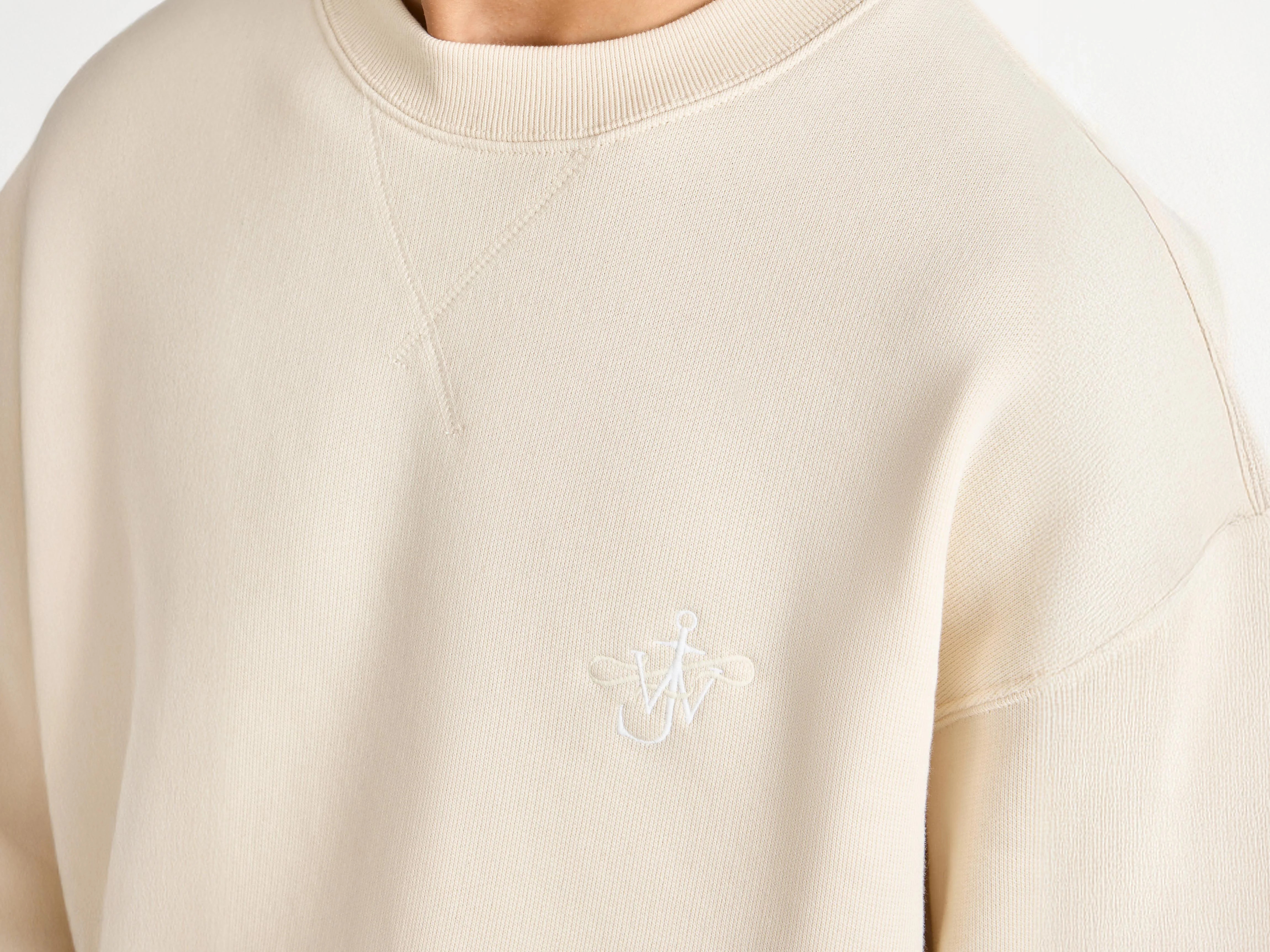 MENS RIBBON ANCHOR SWEATSHIRT IN ECRU - Image 4