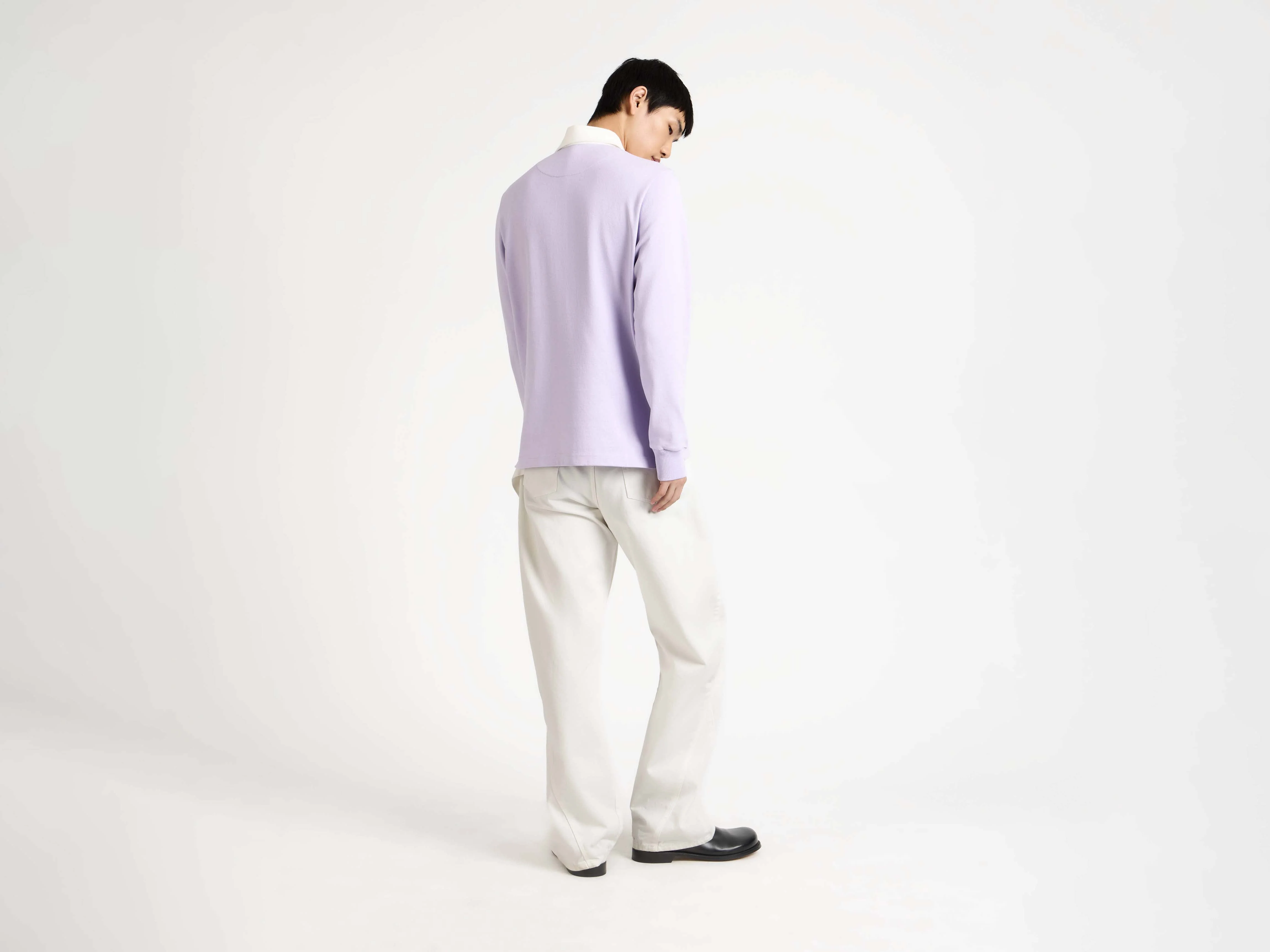 MENS 'SUPER SUPER' RUGBY POLO TOP IN PURPLE - Image 3