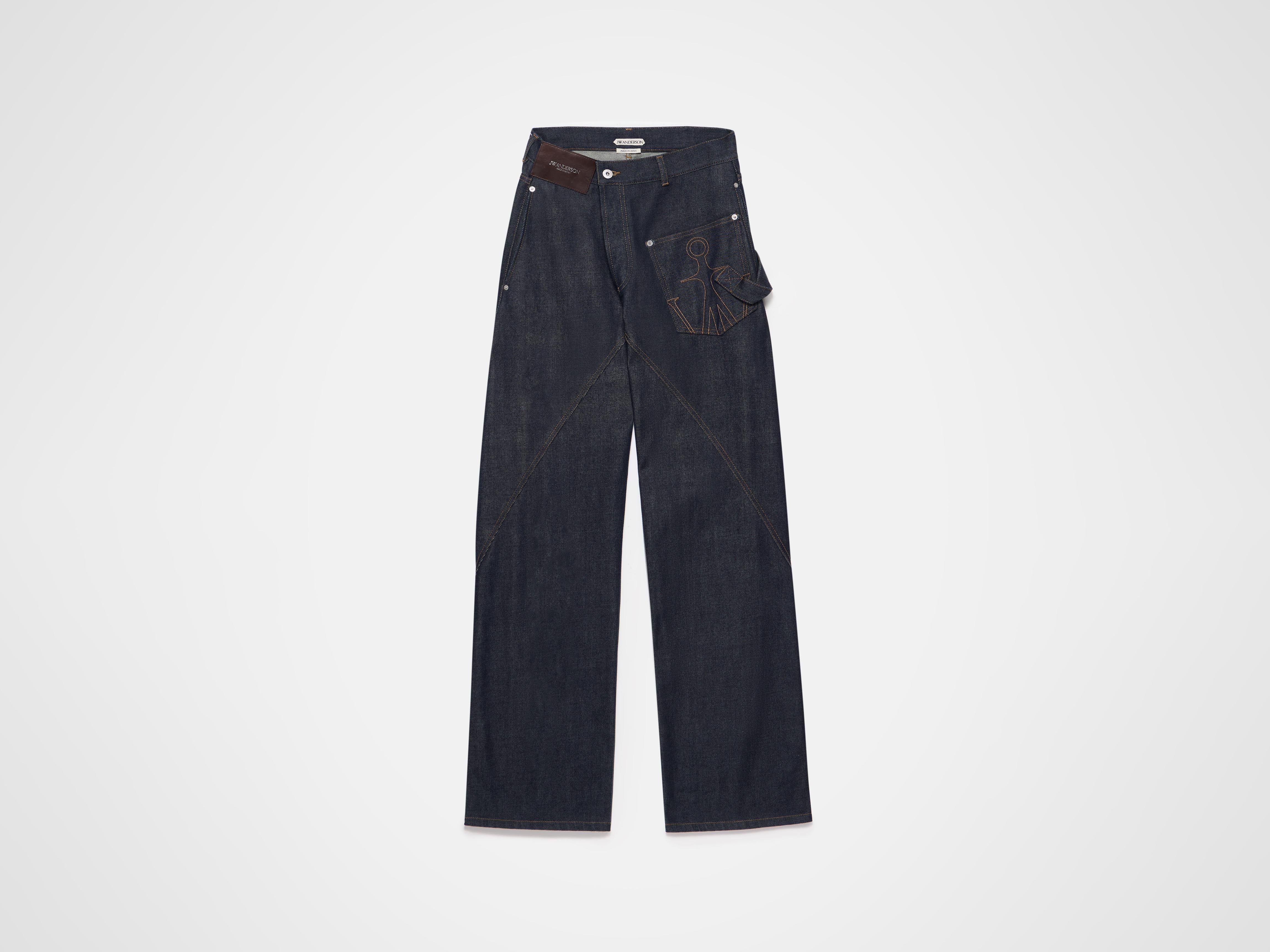 MENS TWISTED WORKWEAR DENIM JEANS IN INDIGO - Image 4