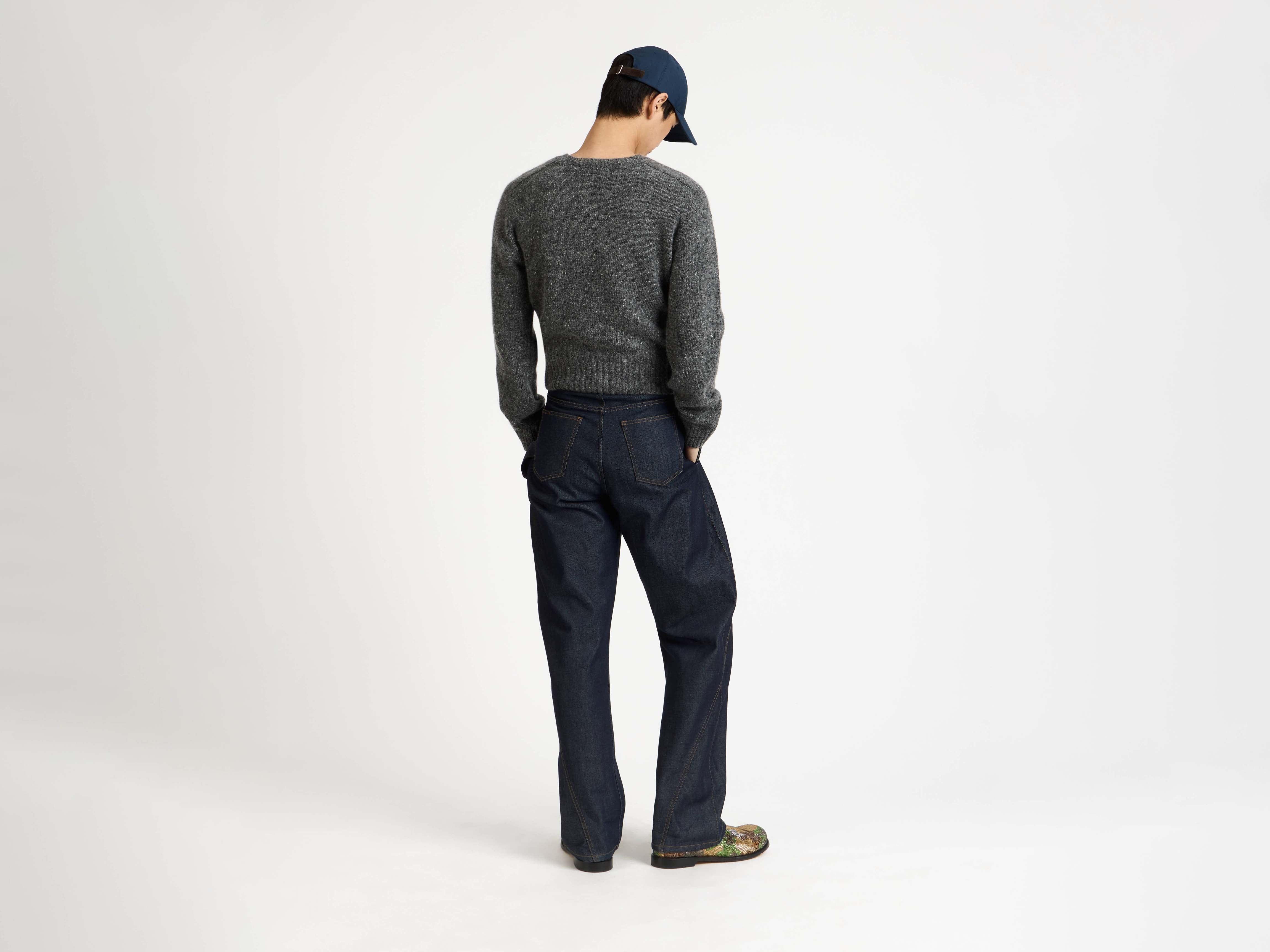 MENS TWISTED WORKWEAR DENIM JEANS IN INDIGO - Image 5