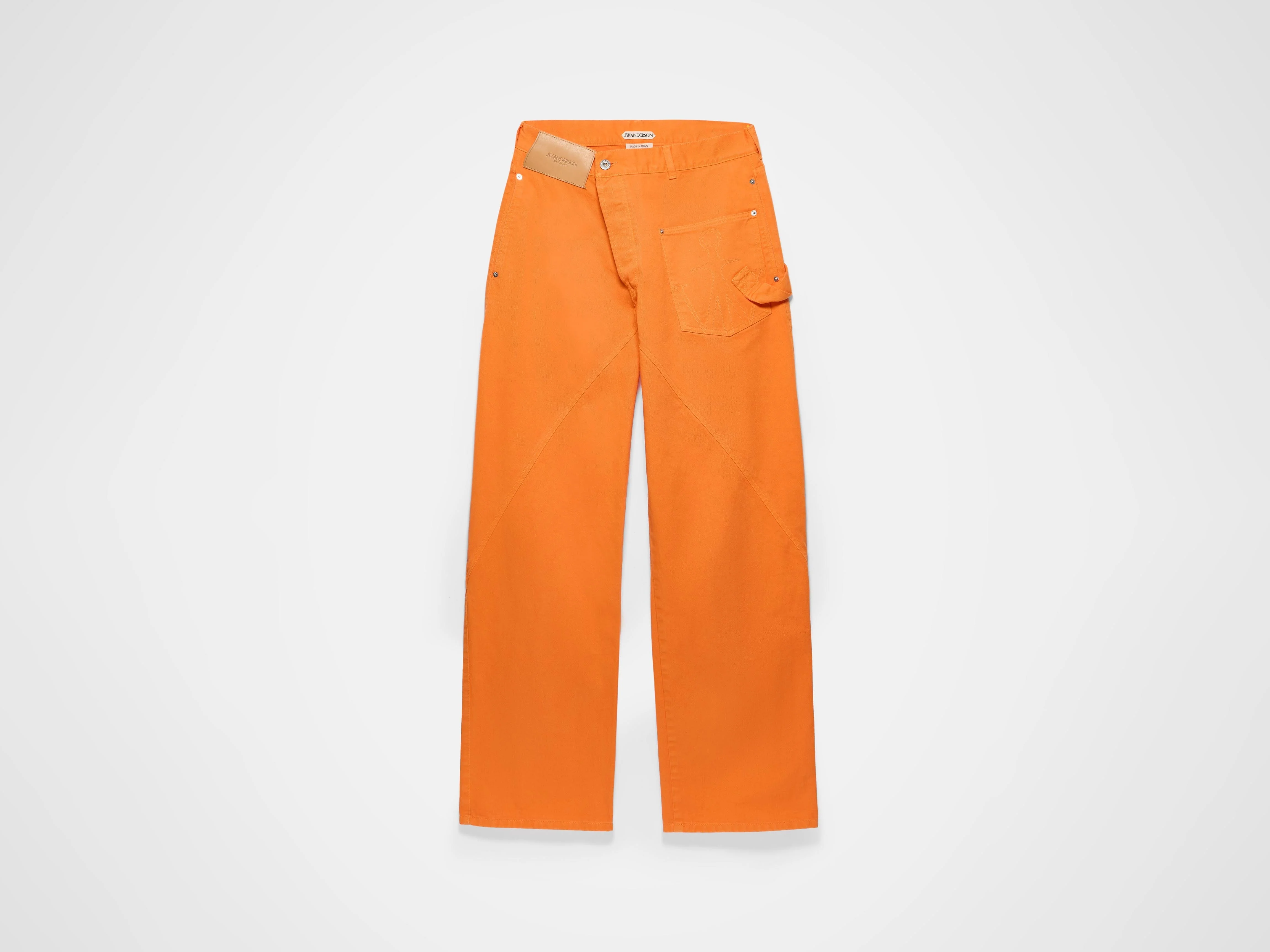 MENS TWISTED WORKWEAR JEANS IN BRIGHT ORANGE - Image 3