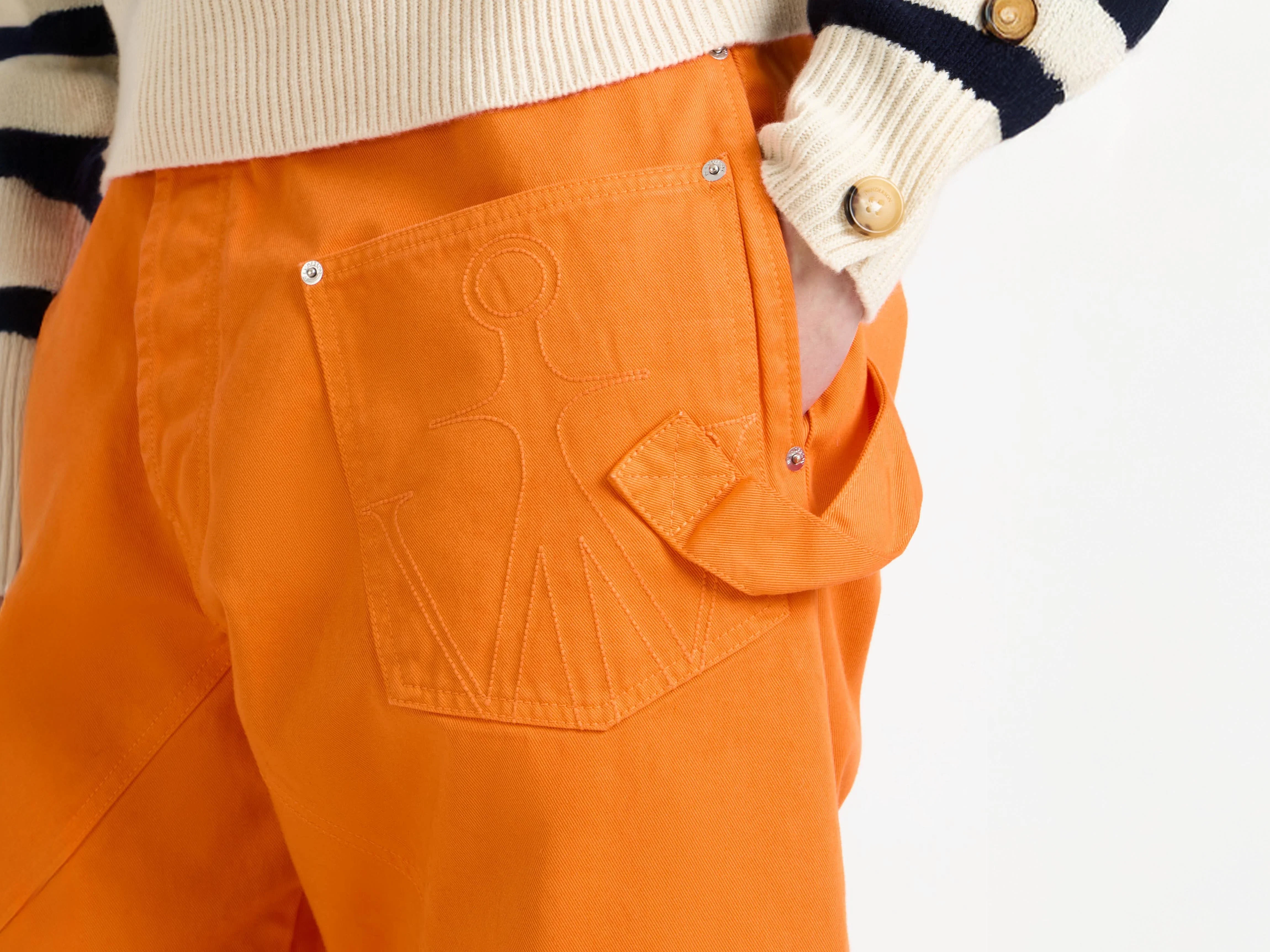 MENS TWISTED WORKWEAR JEANS IN BRIGHT ORANGE - Image 8