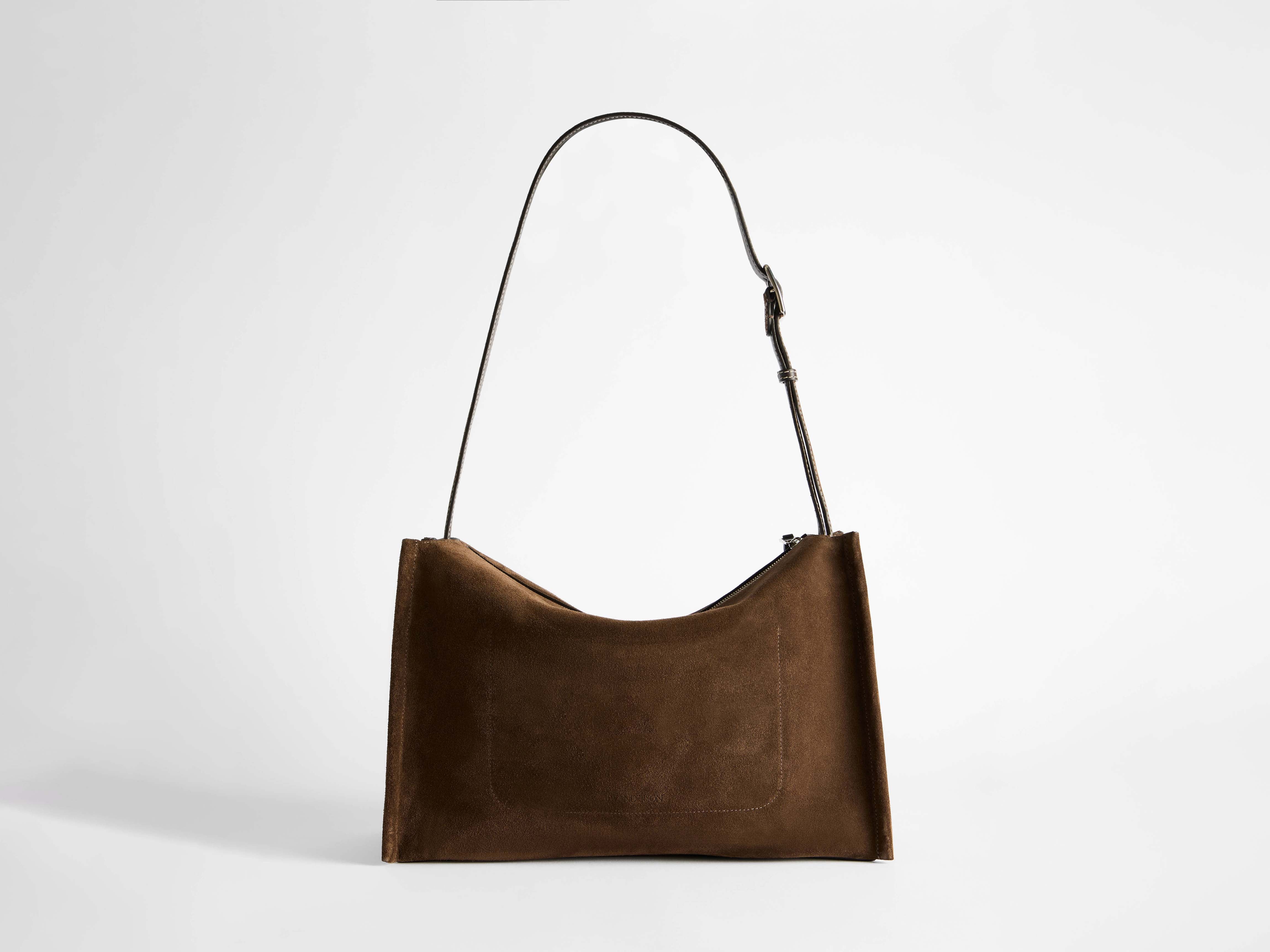 MESSENGER LOAFER BAG IN CHOCOLATE BROWN SUEDE - Image 7