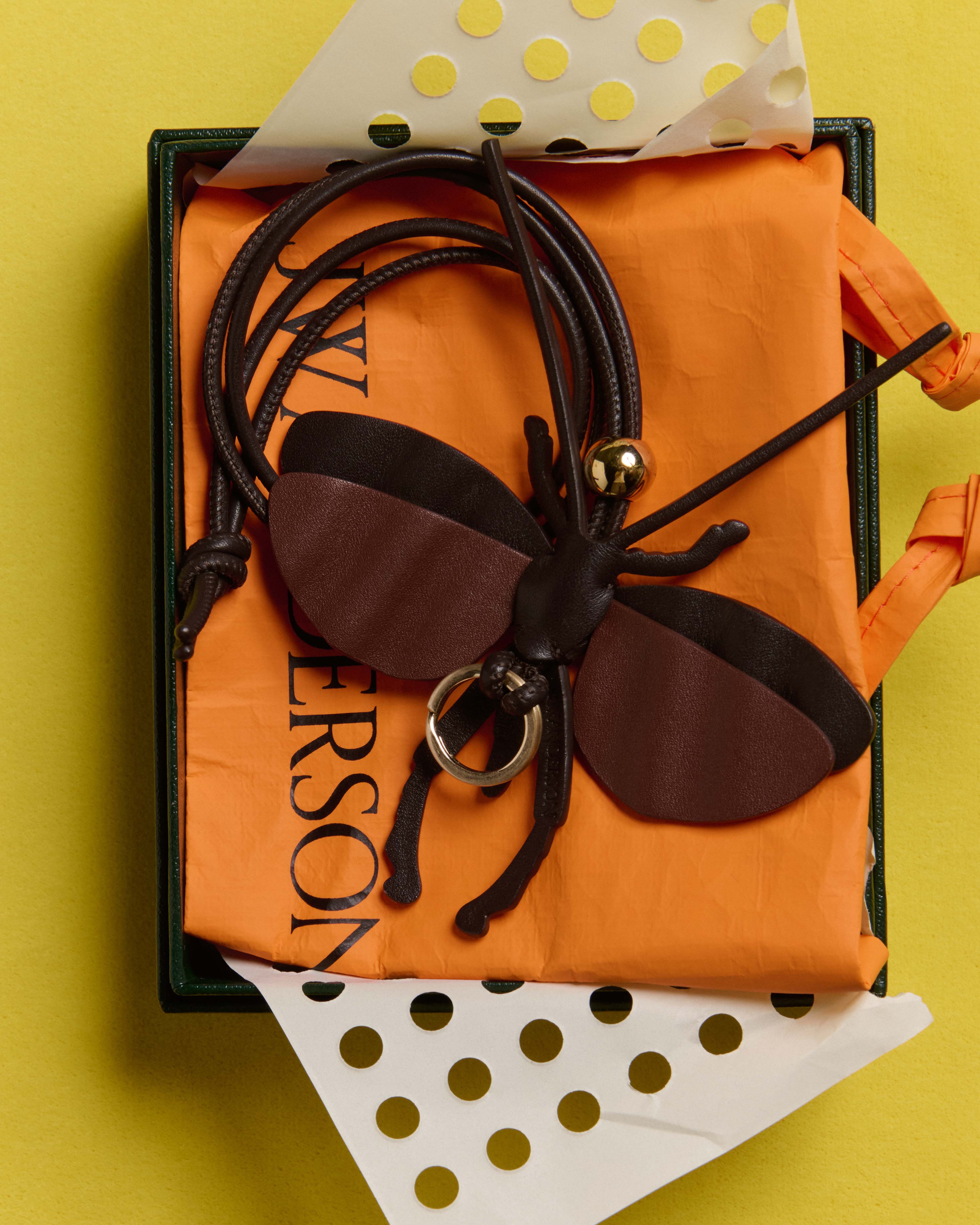 MOTH CHARM IN CHOCOLATE BROWN - Image 3