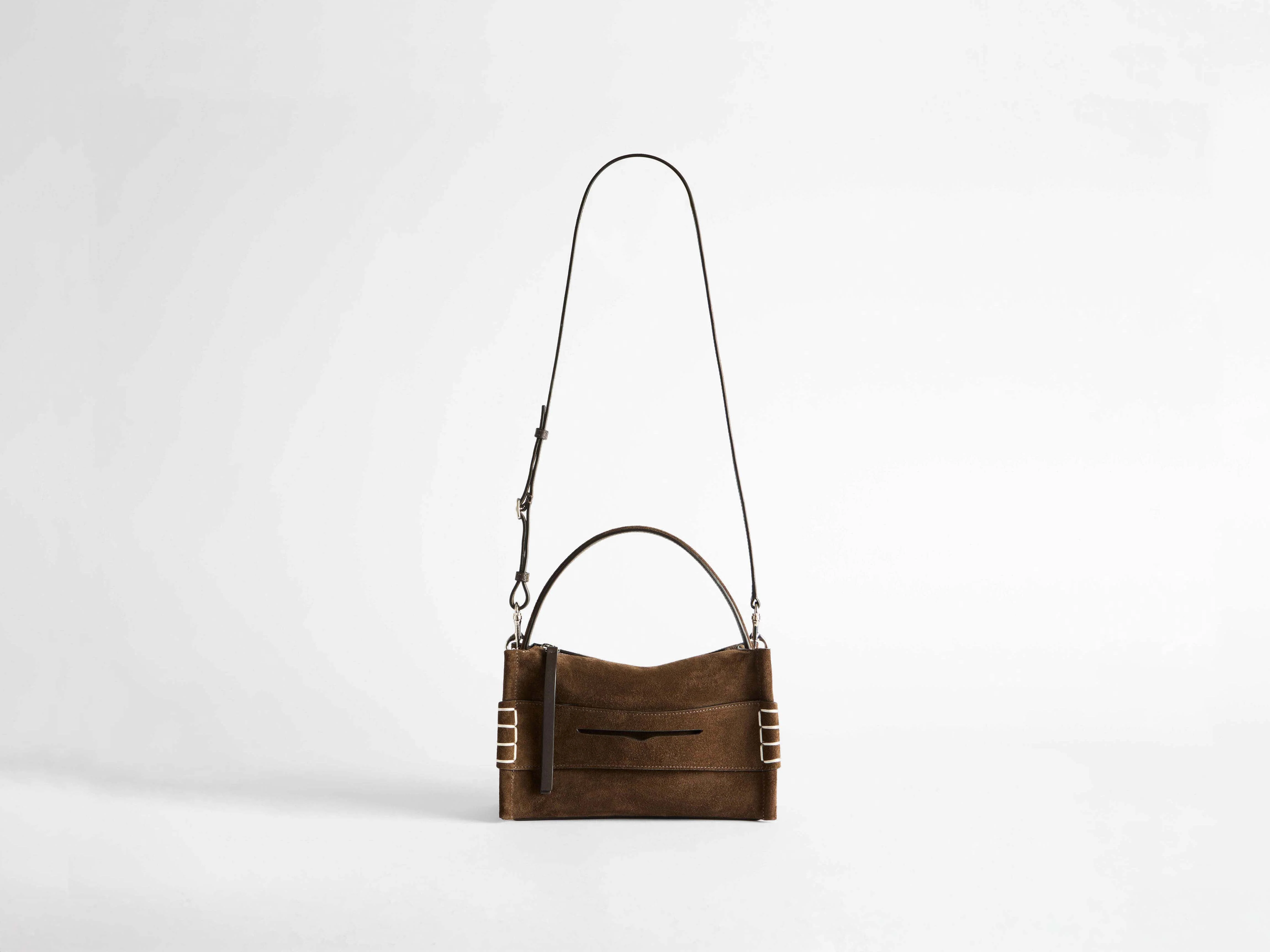 SMALL LOAFER BAG IN BROWN SUEDE - Image 6