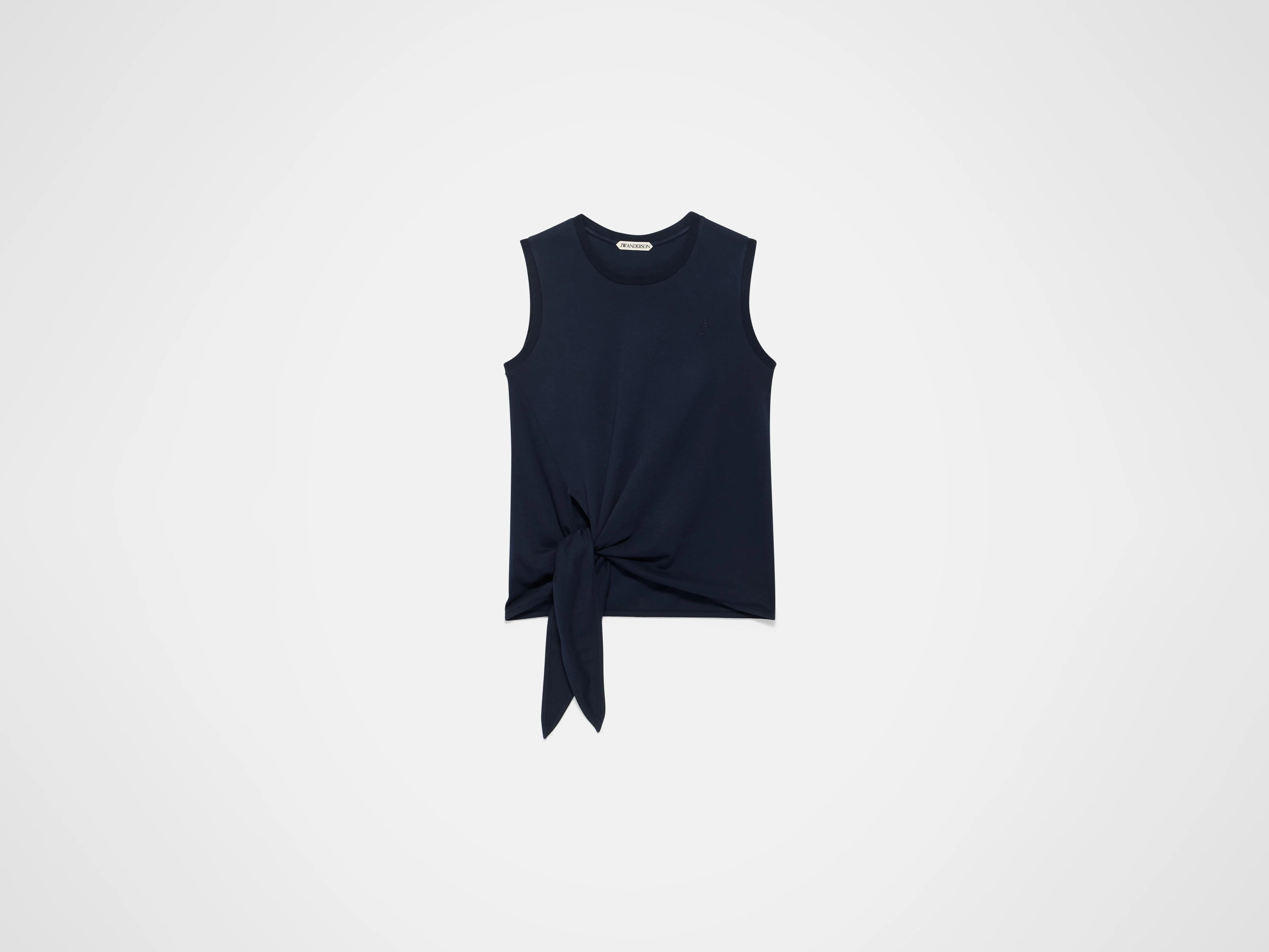 WOMENS HEM KNOT TANK TOP IN NAVY - Image 6
