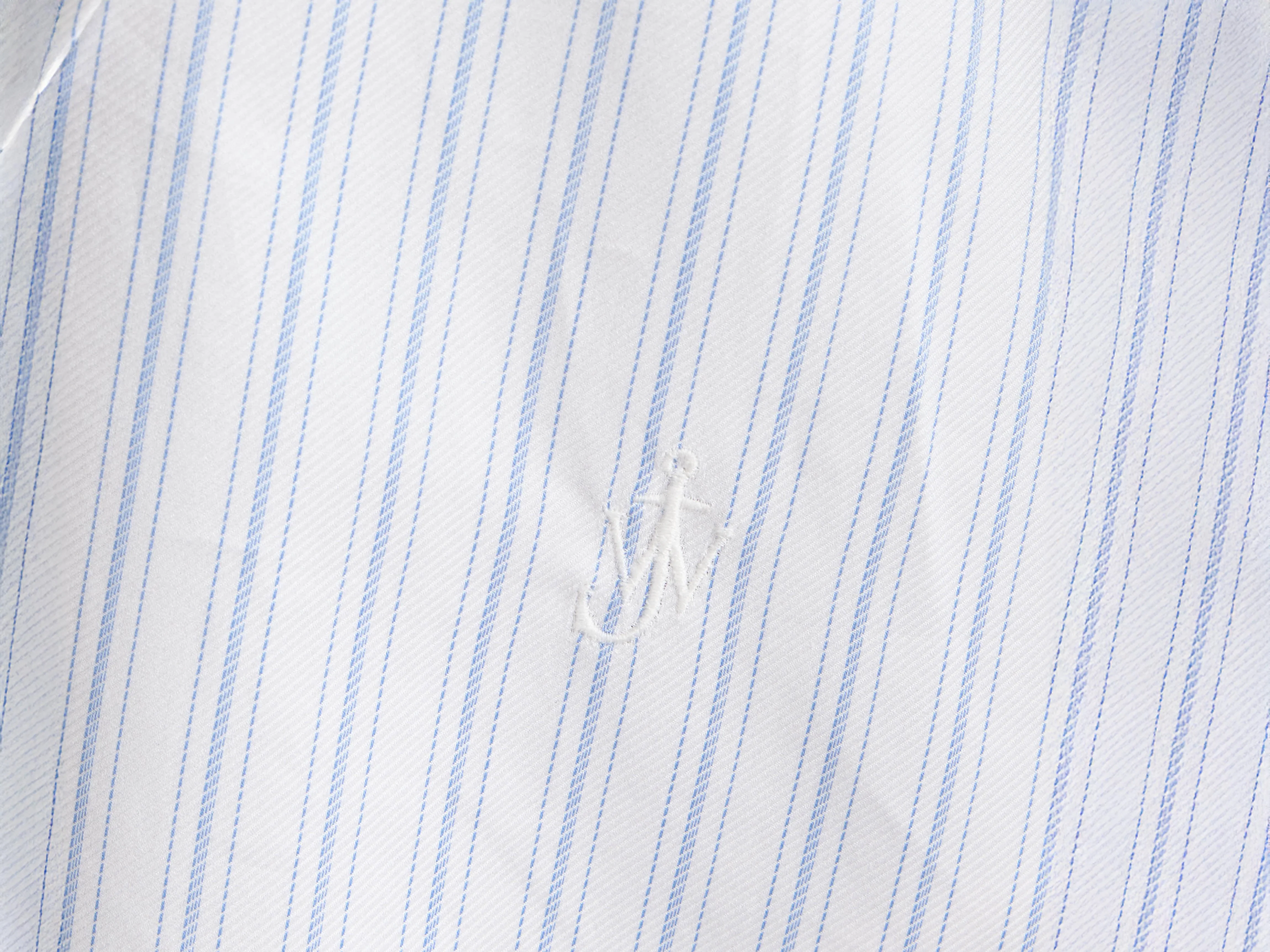 WOMENS KNOTTED DETAIL SHIRT DRESS IN WHITE & BLUE - Image 6