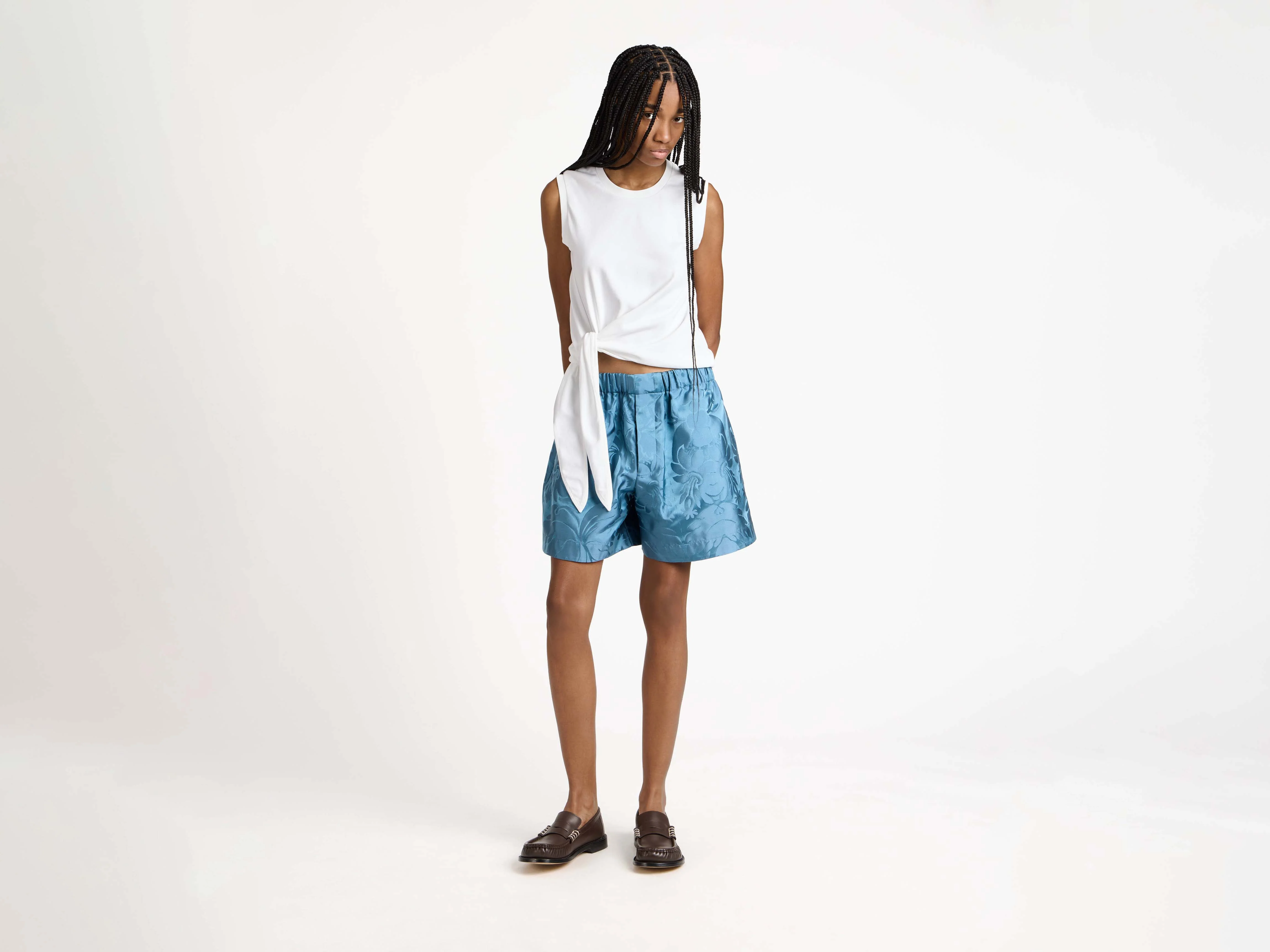 WOMENS LOAFER MOCCASIN IN CHOCOLATE BROWN - Image 3