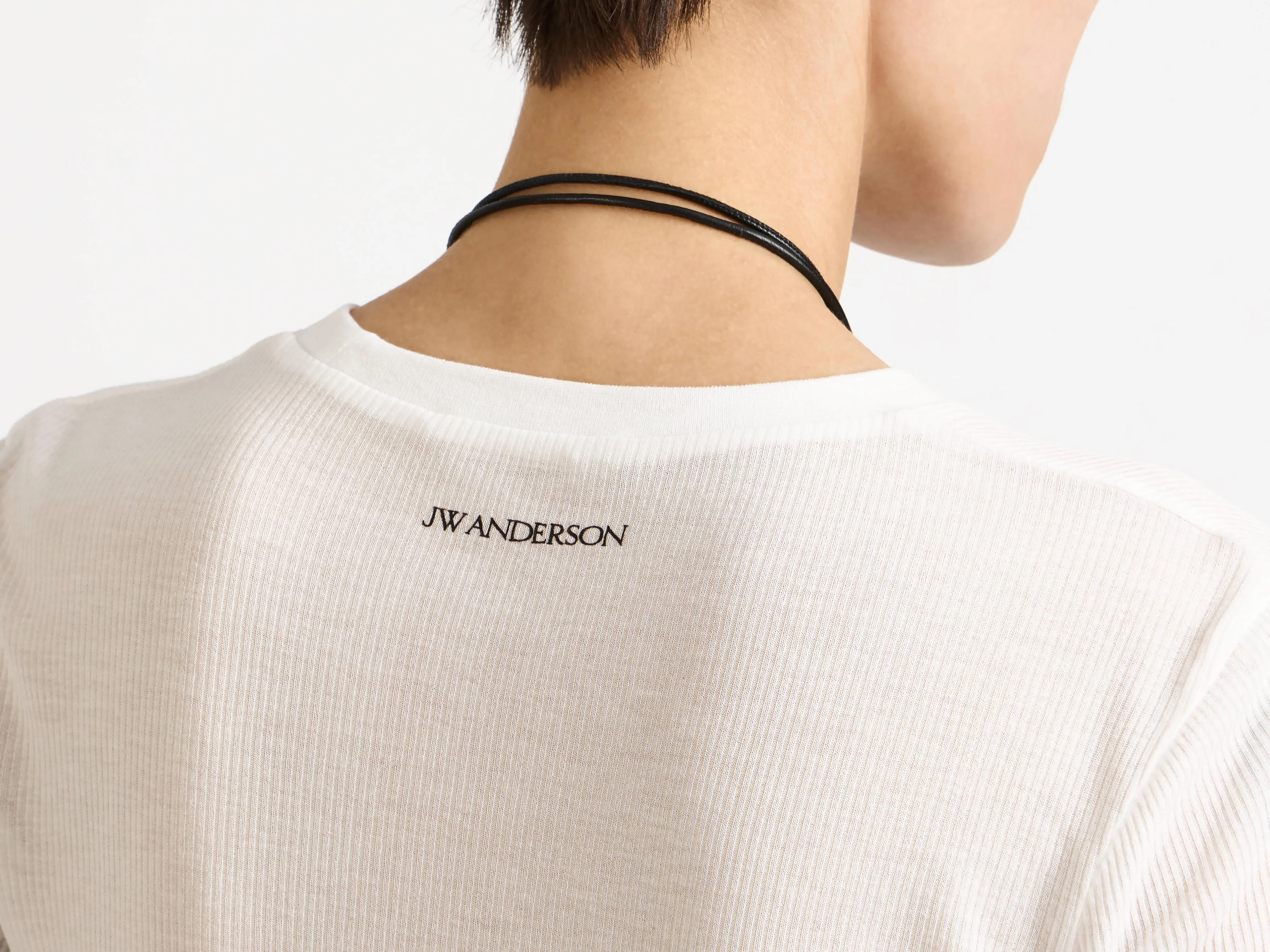 WOMENS LONG SLEEVE CREW NECKLINE TOP IN OFF-WHITE - Image 5