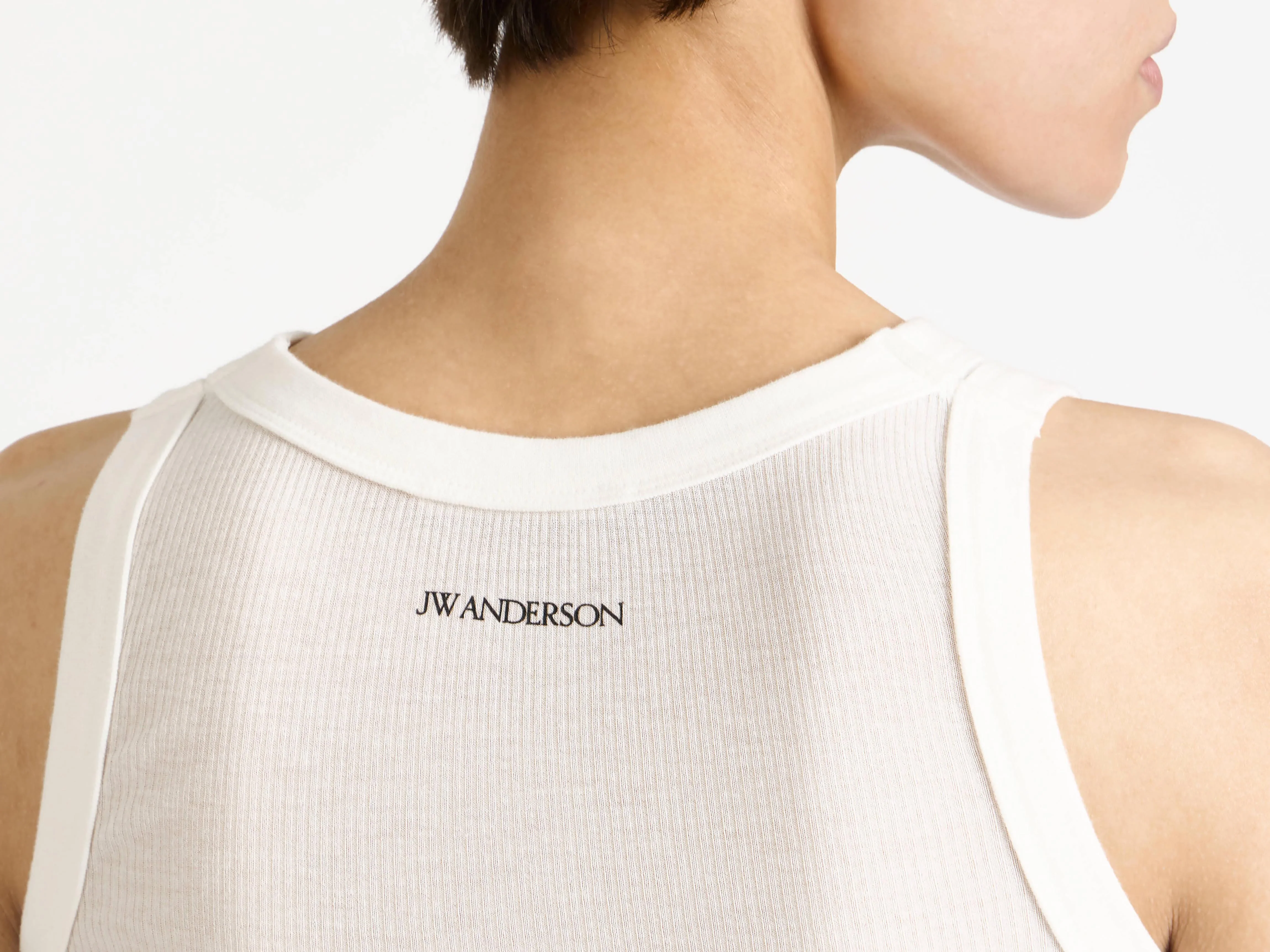 WOMENS SHEER CAMI VEST TOP IN OFF-WHITE - Image 6