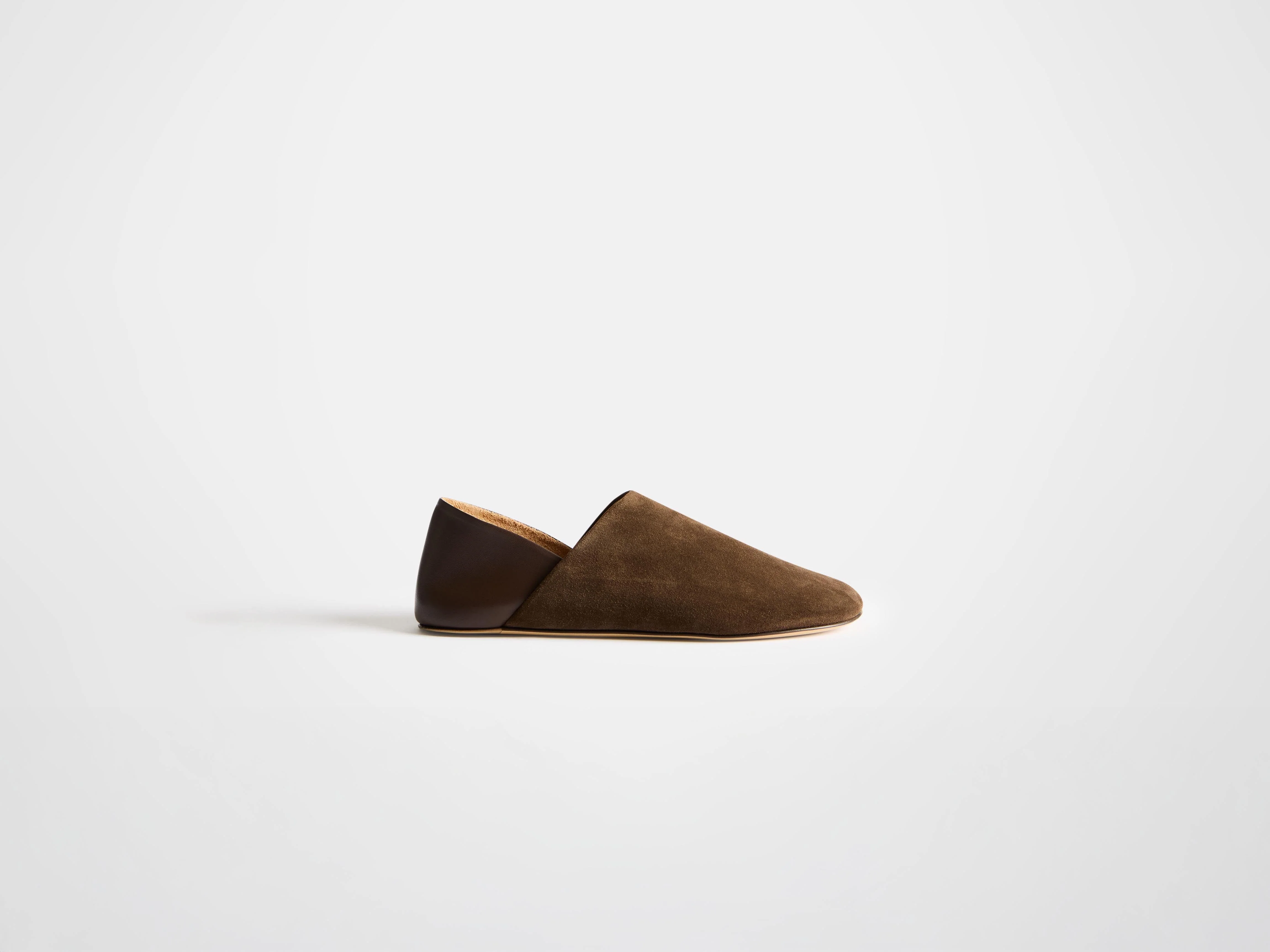 WOMENS SLIPPER MULES IN CHOCOLATE BROWN - Image 4
